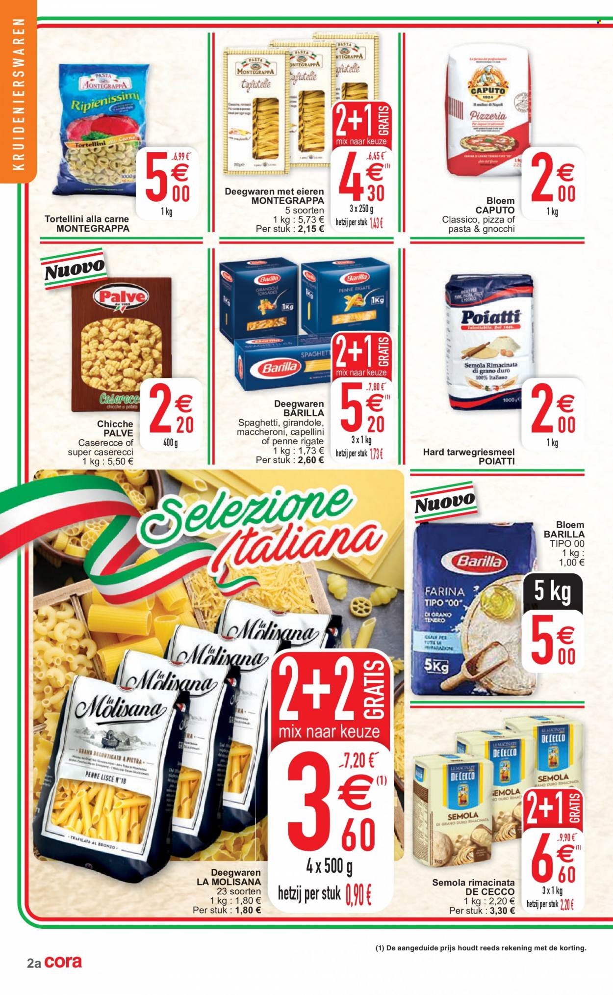 thumbnail - Cora-aanbieding - 04/01/2022 - 10/01/2022 -  producten in de aanbieding - pizza, tortellini, tortelloni, gnocchi, pasta, penne, spaghetti. Pagina 2.