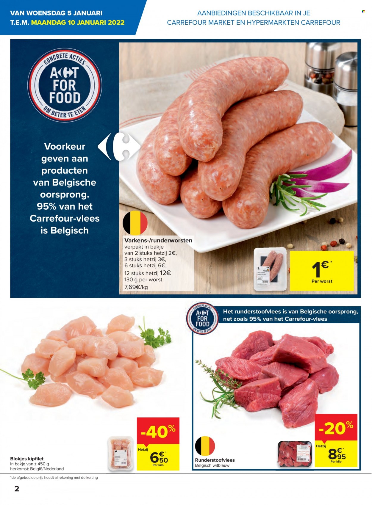 thumbnail - Carrefour-aanbieding - 05/01/2022 - 17/01/2022 -  producten in de aanbieding - kipfilet. Pagina 2.