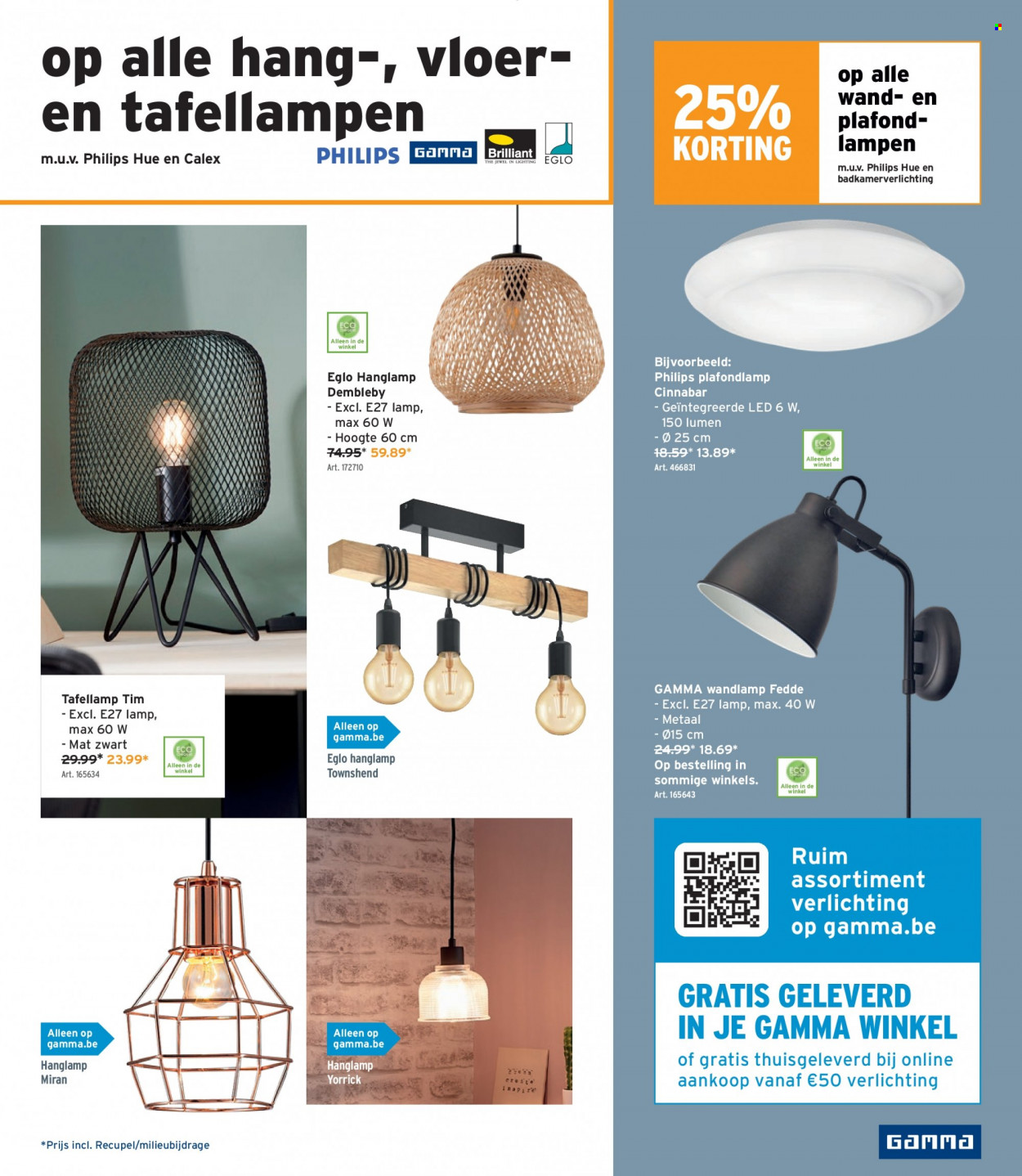 thumbnail - Gamma-aanbieding - 05/01/2022 - 18/01/2022 -  producten in de aanbieding - Philips, lamp, plafondlamp, verlichting, wandlamp, vloeren, mat. Pagina 3.