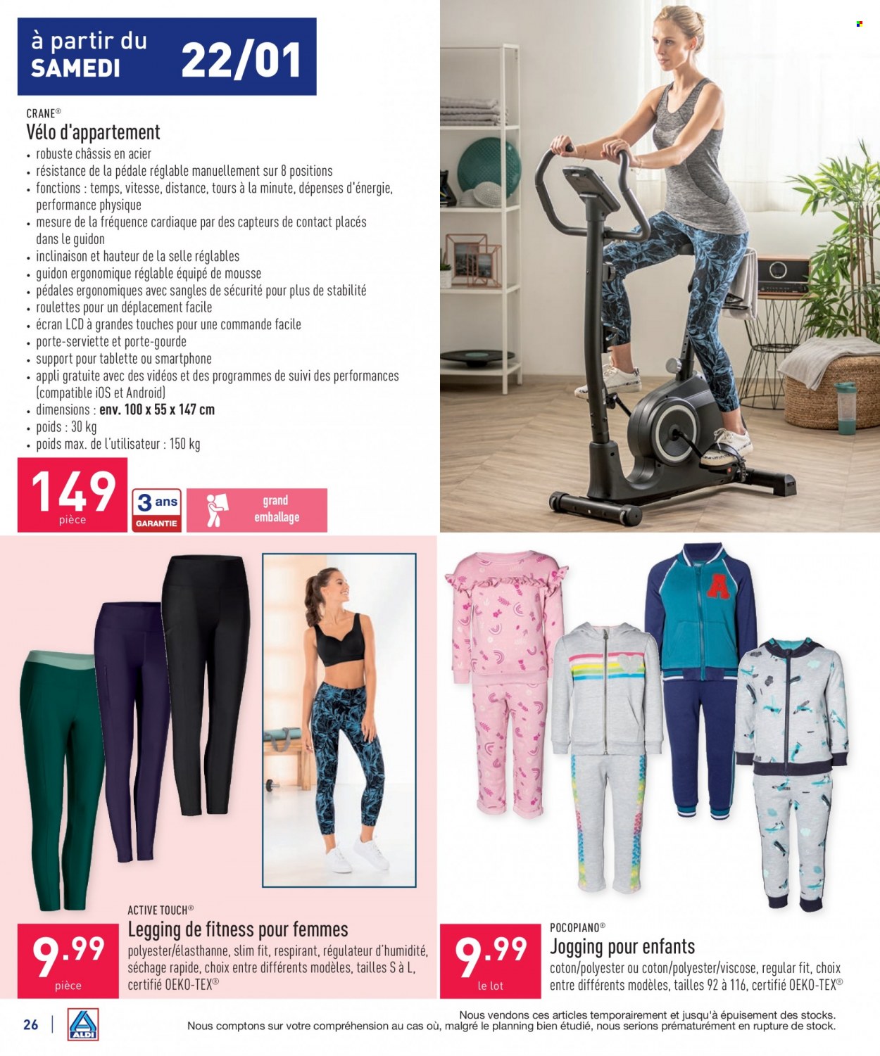 thumbnail - Catalogue ALDI - 17/01/2022 - 28/01/2022 - Produits soldés - leggings. Page 26.