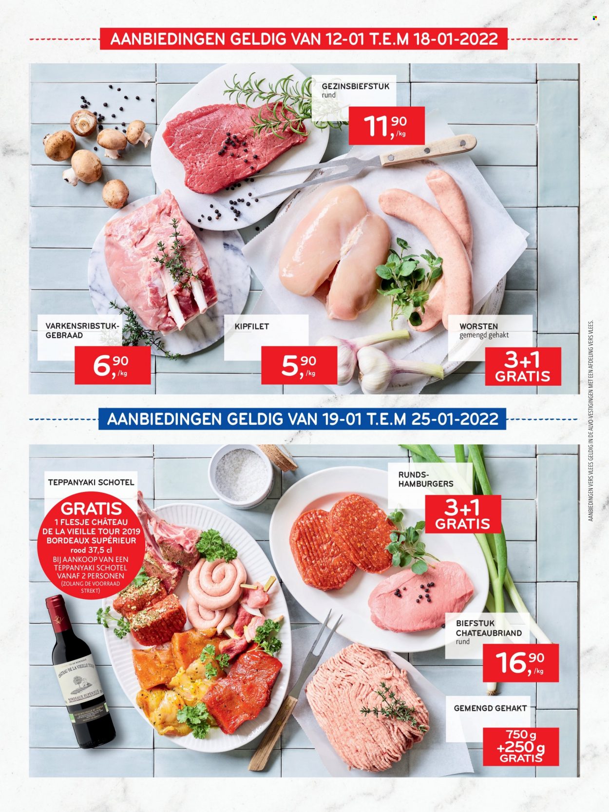 thumbnail - Alvo-aanbieding - 12/01/2022 - 25/01/2022 -  producten in de aanbieding - kipfilet, biefstuk, hamburger. Pagina 4.