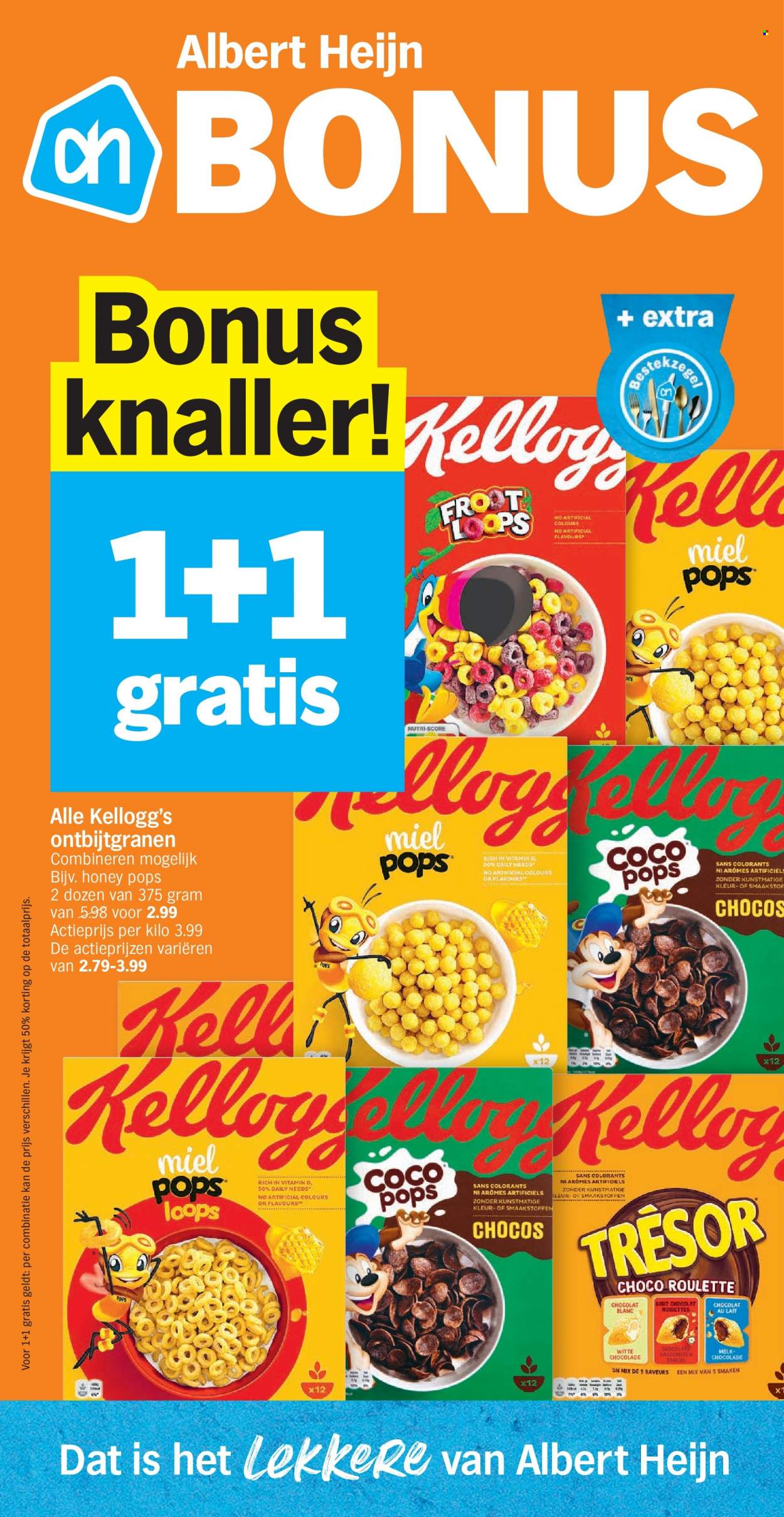 thumbnail - Albert Heijn-aanbieding - 17/01/2022 - 23/01/2022 -  producten in de aanbieding - melk, chocolade, witte chocolade, Kellogg's. Pagina 36.