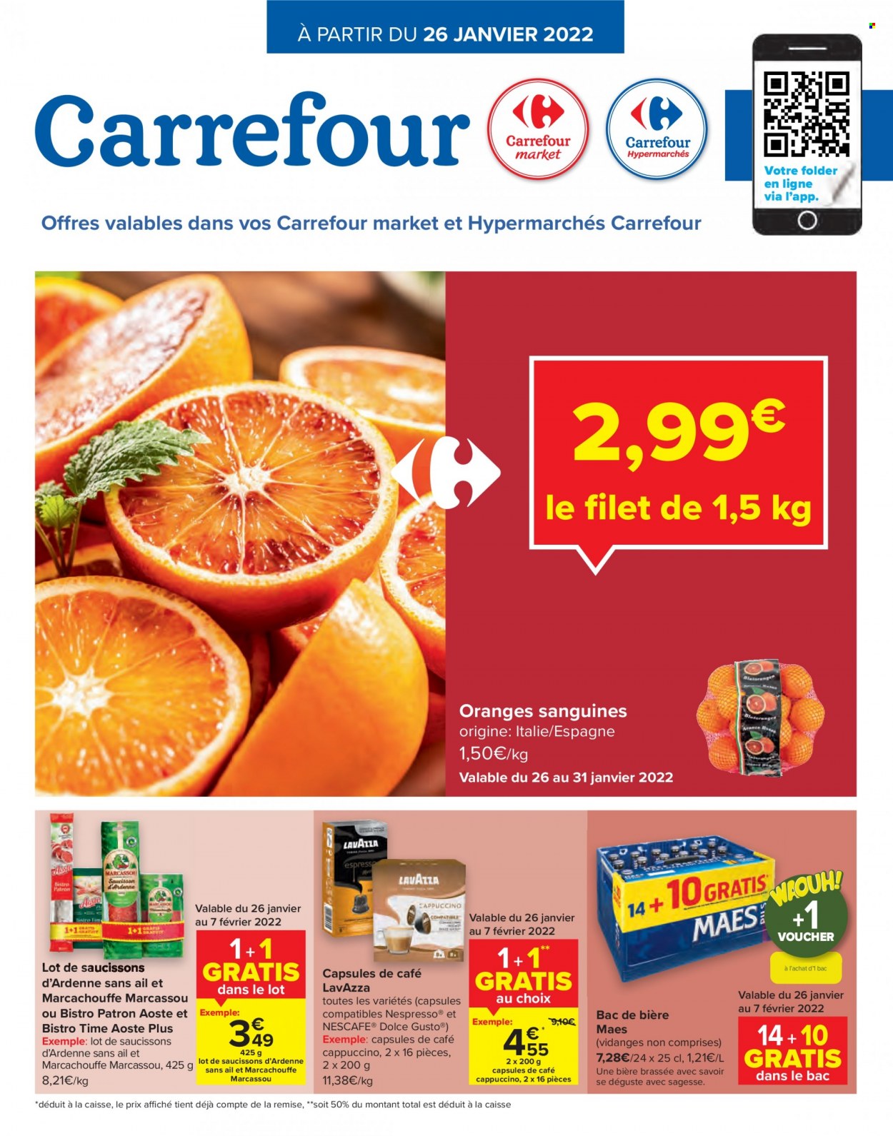 thumbnail - Carrefour-aanbieding - 26/01/2022 - 07/02/2022 -  producten in de aanbieding - Dolce Gusto, Nespresso, Lavazza. Pagina 1.