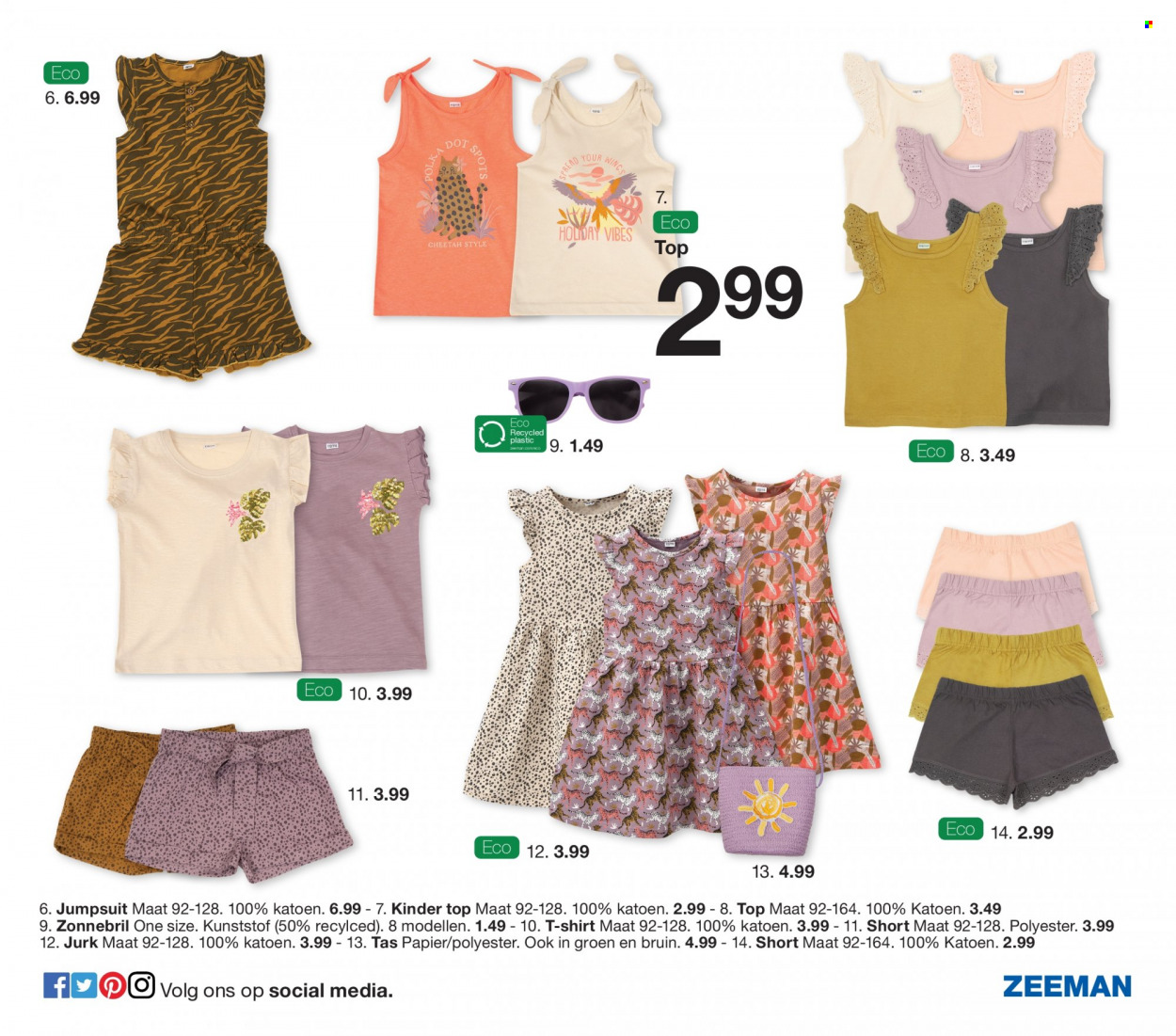 thumbnail - Zeeman-aanbieding -  producten in de aanbieding - jumpsuit, short, jurk, shirt, top, t-shirt, tas, zonnebril. Pagina 37.