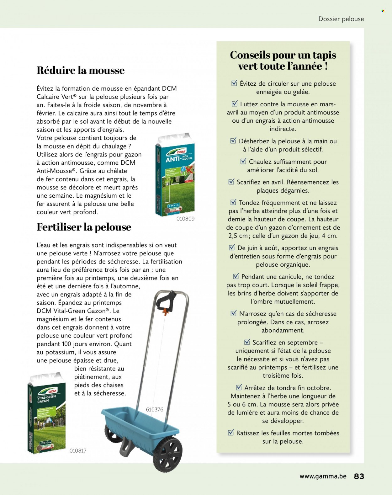 thumbnail - Catalogue Gamma - Produits soldés - engrais, gazon, anti mousse. Page 83.