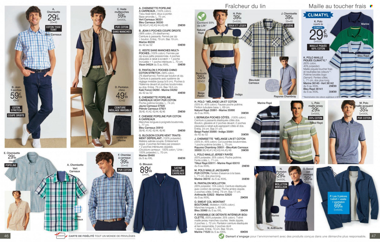 thumbnail - Damart-aanbieding -  producten in de aanbieding - pantalon, shirt, t-shirt. Pagina 25.
