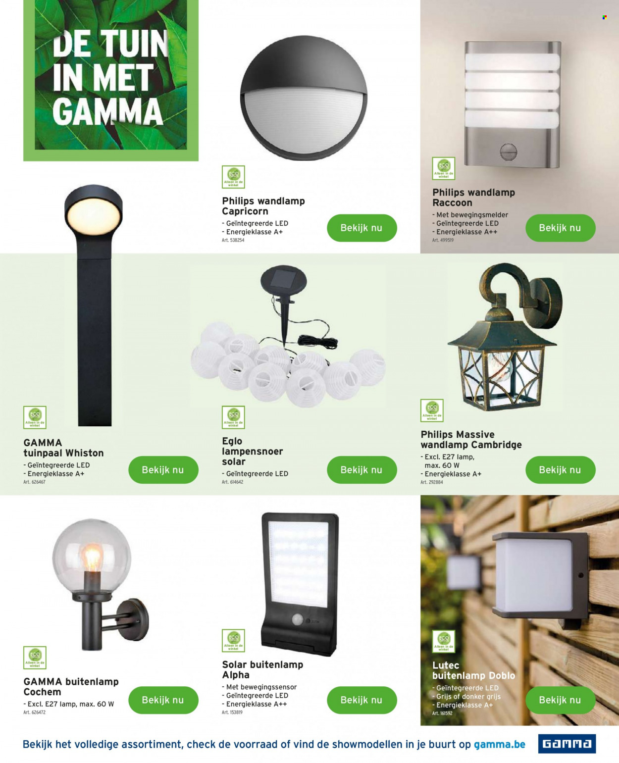 thumbnail - Gamma-aanbieding - 06/04/2022 - 28/06/2022 -  producten in de aanbieding - Philips, buitenlamp, lamp, wandlamp. Pagina 41.