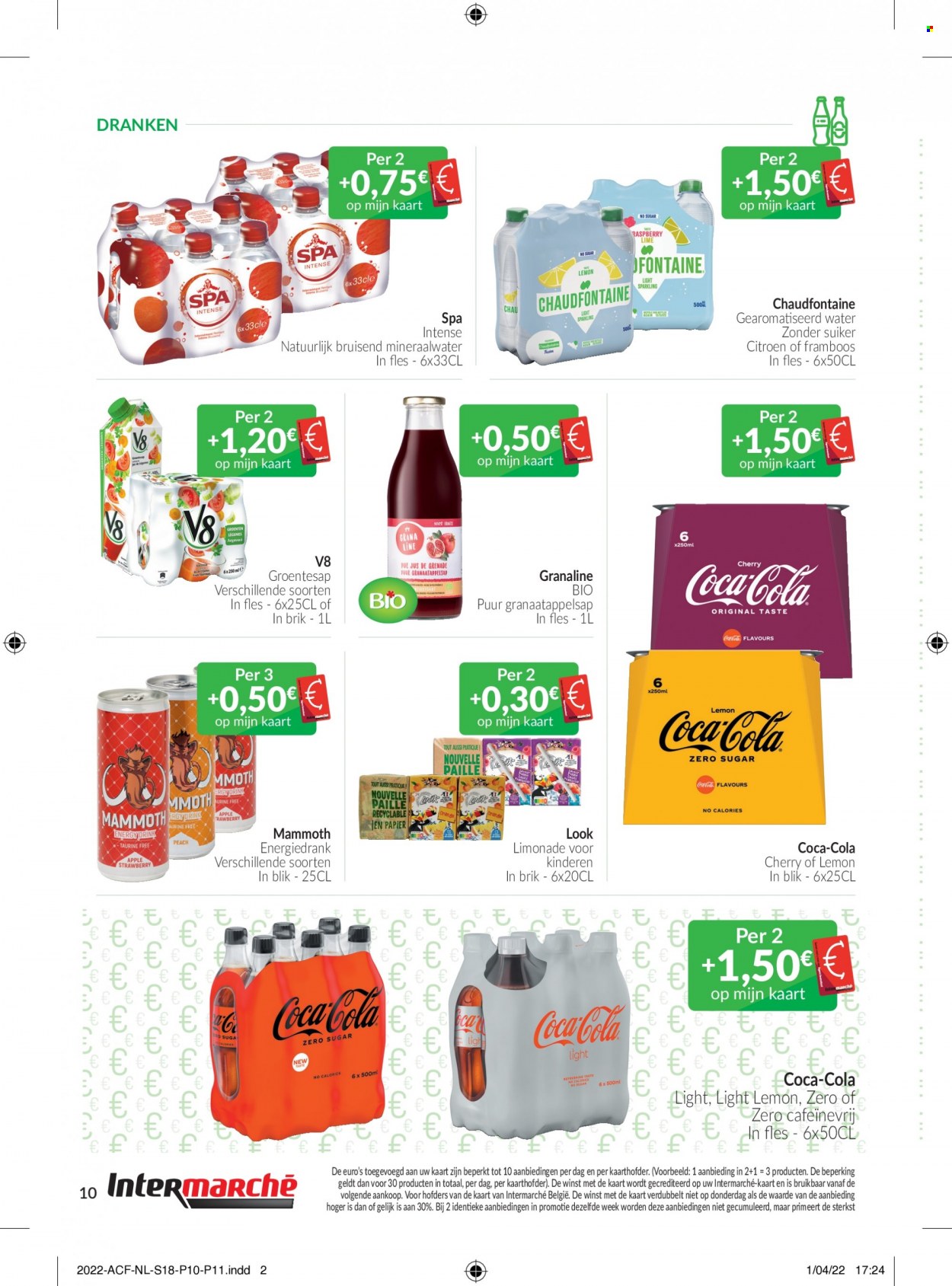 thumbnail - Intermarché-aanbieding - 01/05/2022 - 31/05/2022 -  producten in de aanbieding - citroen, suiker, Coca-Cola, mineraalwater, chaudfontaine. Pagina 10.