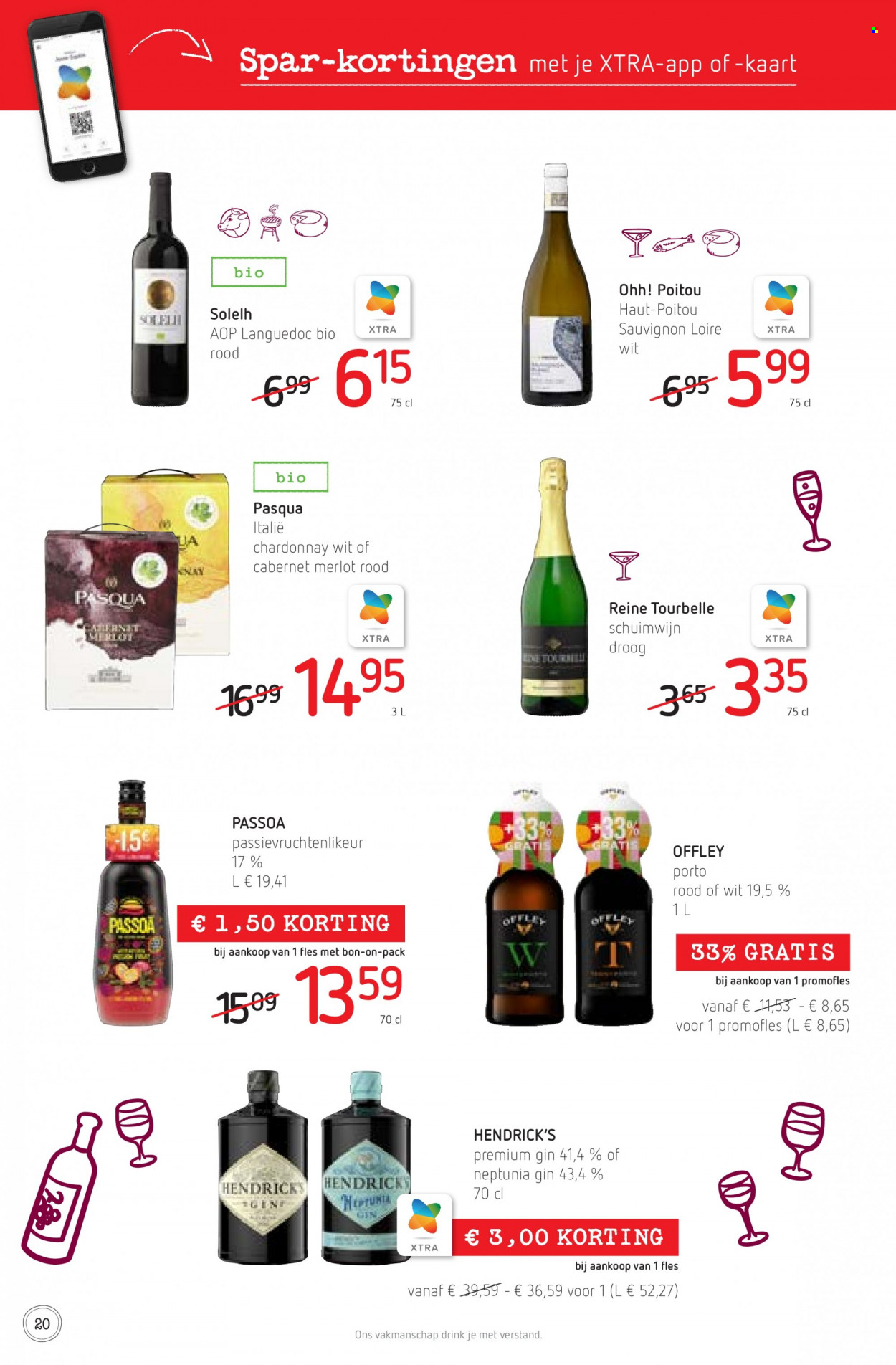 thumbnail - Catalogue SPAR - 05/05/2022 - 18/05/2022 - Produits soldés - vin rouge, vin, alcool, Cabernet Sauvignon, gin. Page 20.