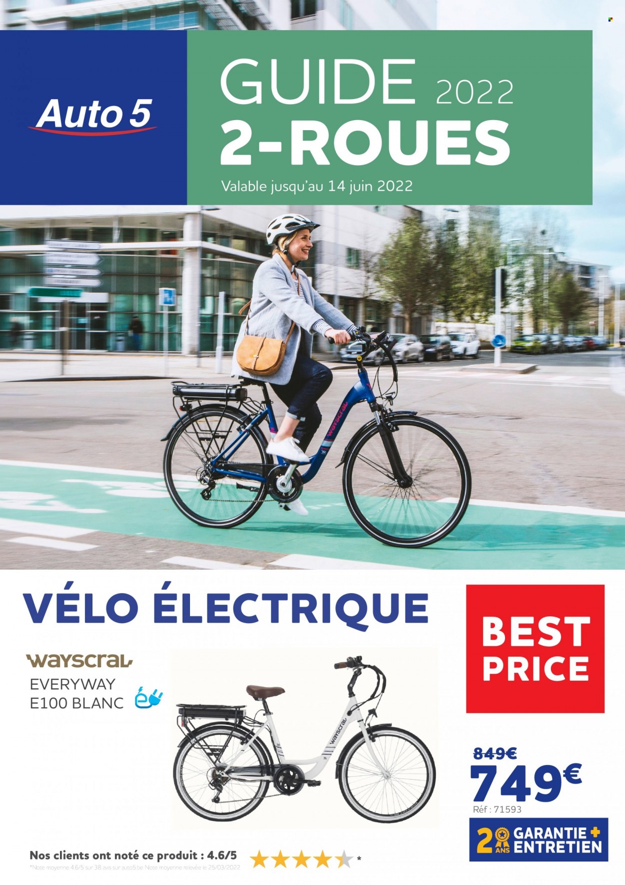 thumbnail - Catalogue Auto5 - 13/05/2022 - 14/06/2022 - Produits soldés - vélo électrique. Page 1.