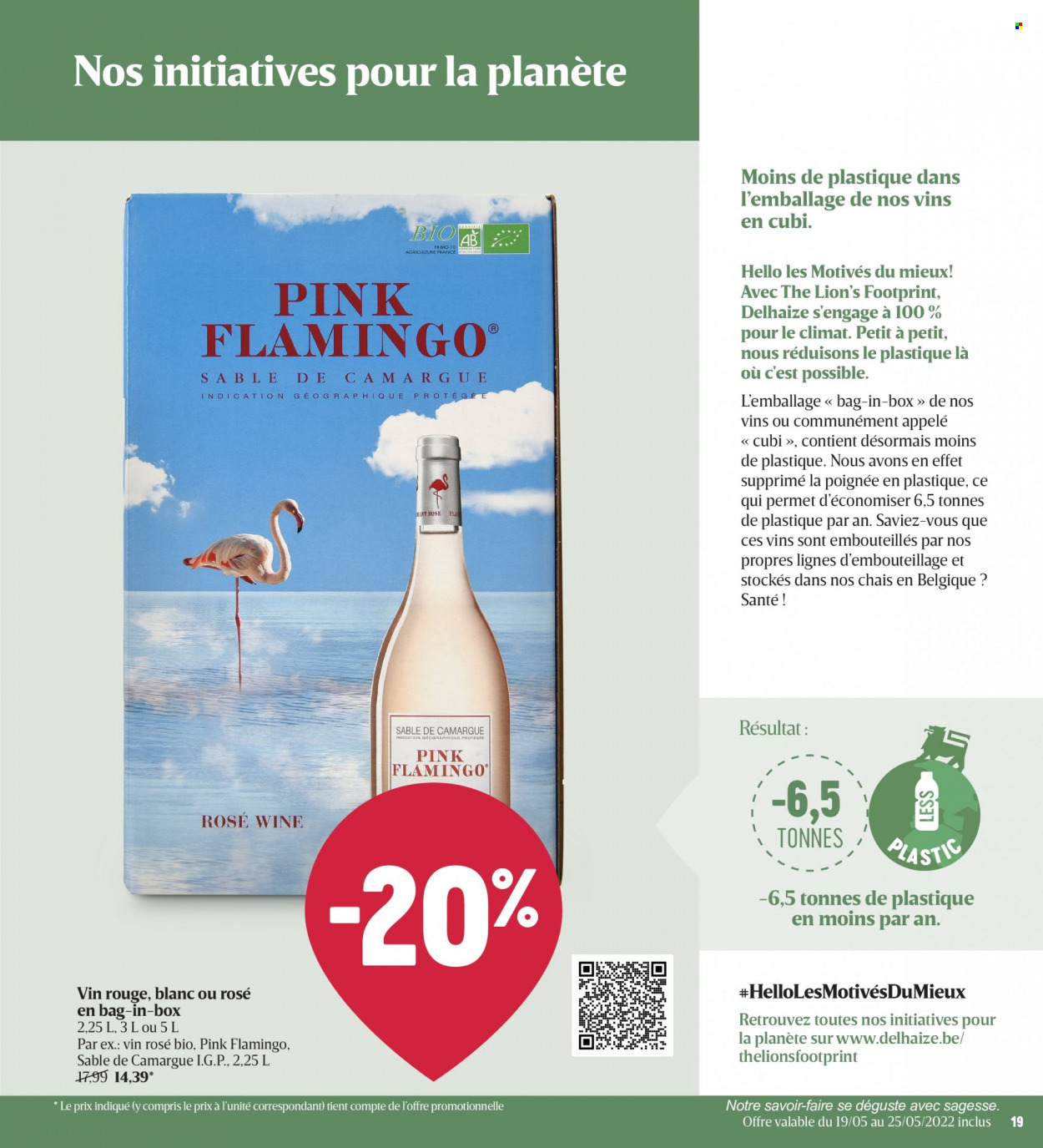thumbnail - Catalogue Delhaize - 19/05/2022 - 25/05/2022 - Produits soldés - Lion, vin rouge, vin. Page 19.