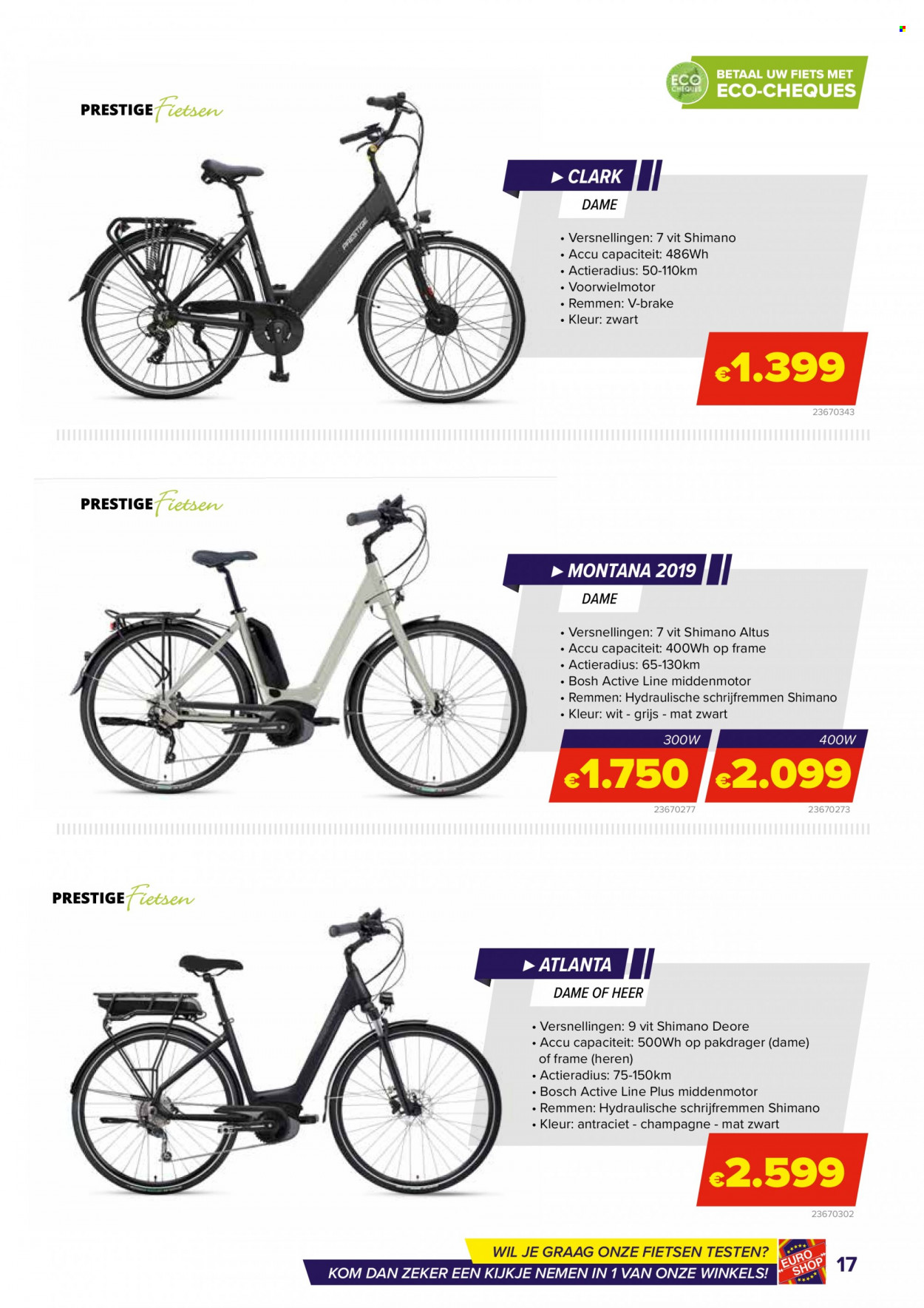 thumbnail - Euro Shop-aanbieding - 17/05/2022 - 31/08/2022 -  producten in de aanbieding - kom, Bosch, Shimano, fiets. Pagina 17.