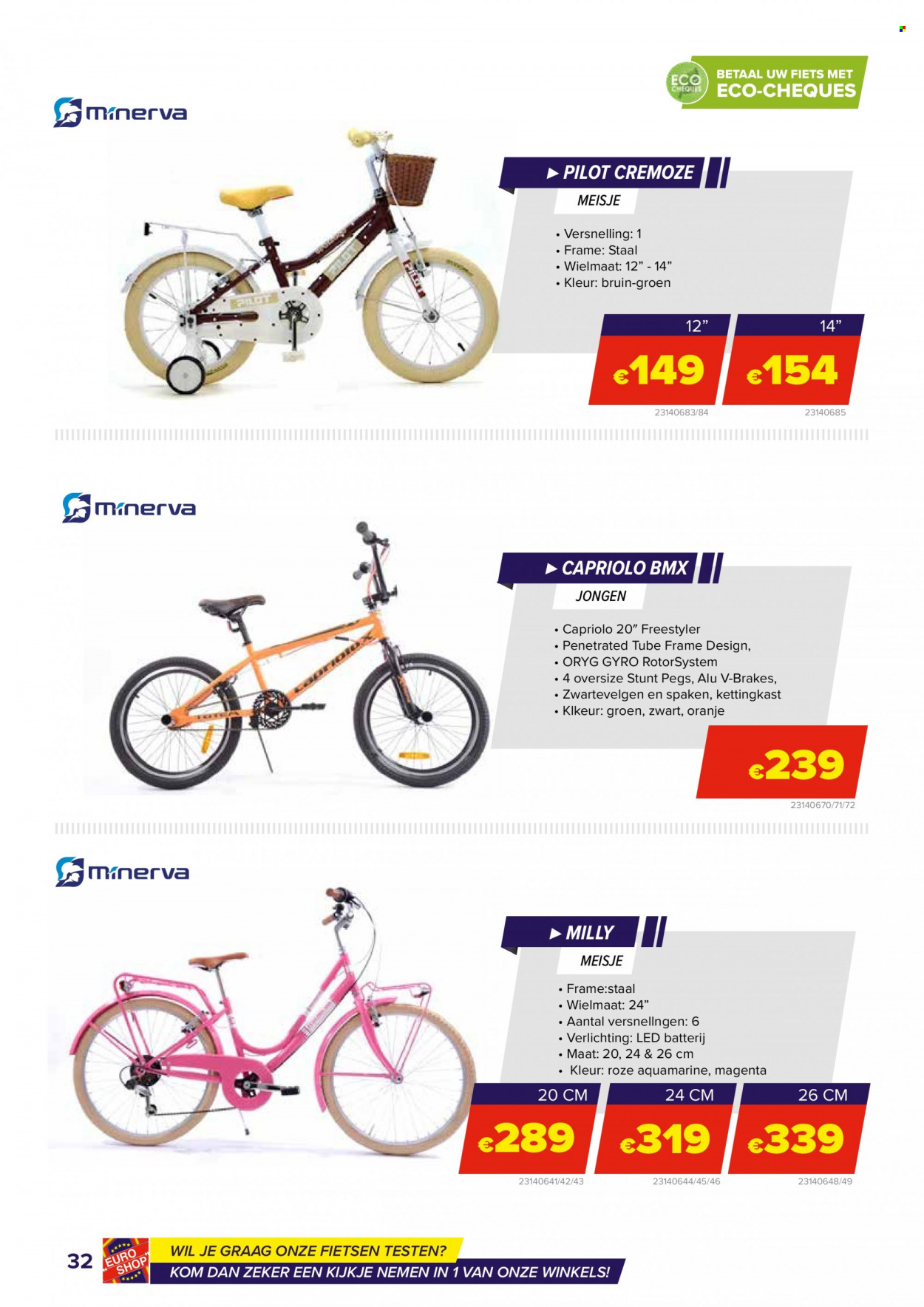 thumbnail - Euro Shop-aanbieding - 17/05/2022 - 31/08/2022 -  producten in de aanbieding - kom, BMX, fiets, verlichting. Pagina 32.