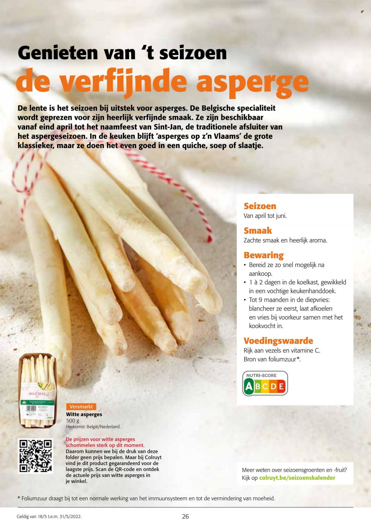 thumbnail - Colruyt-aanbieding - 18/05/2022 - 31/05/2022 -  producten in de aanbieding - asperges, witte asperges, vitamine. Pagina 1.
