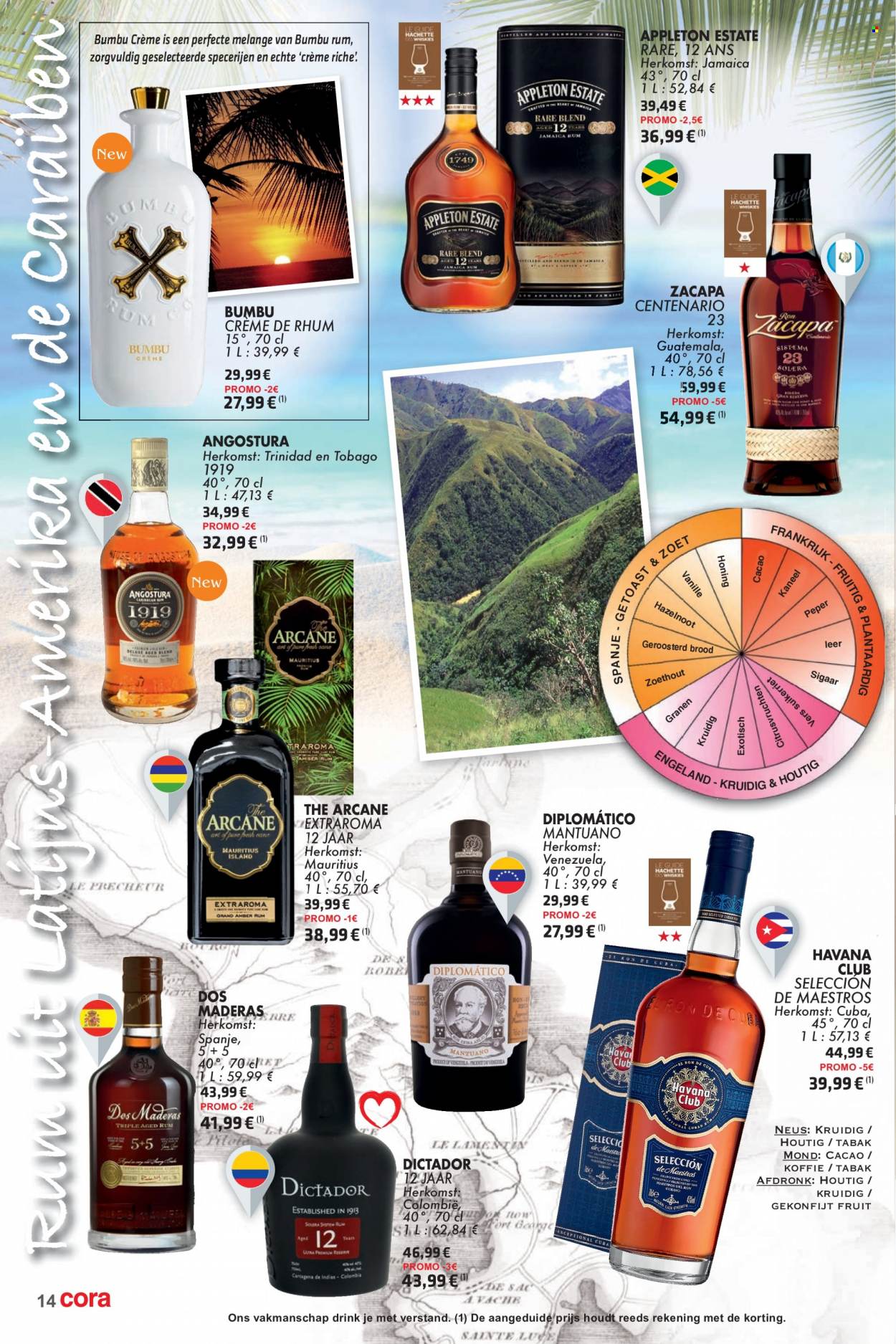 thumbnail - Cora-aanbieding - 24/05/2022 - 13/06/2022 -  producten in de aanbieding - uien, crème, koffie, rum, Zacapa. Pagina 14.