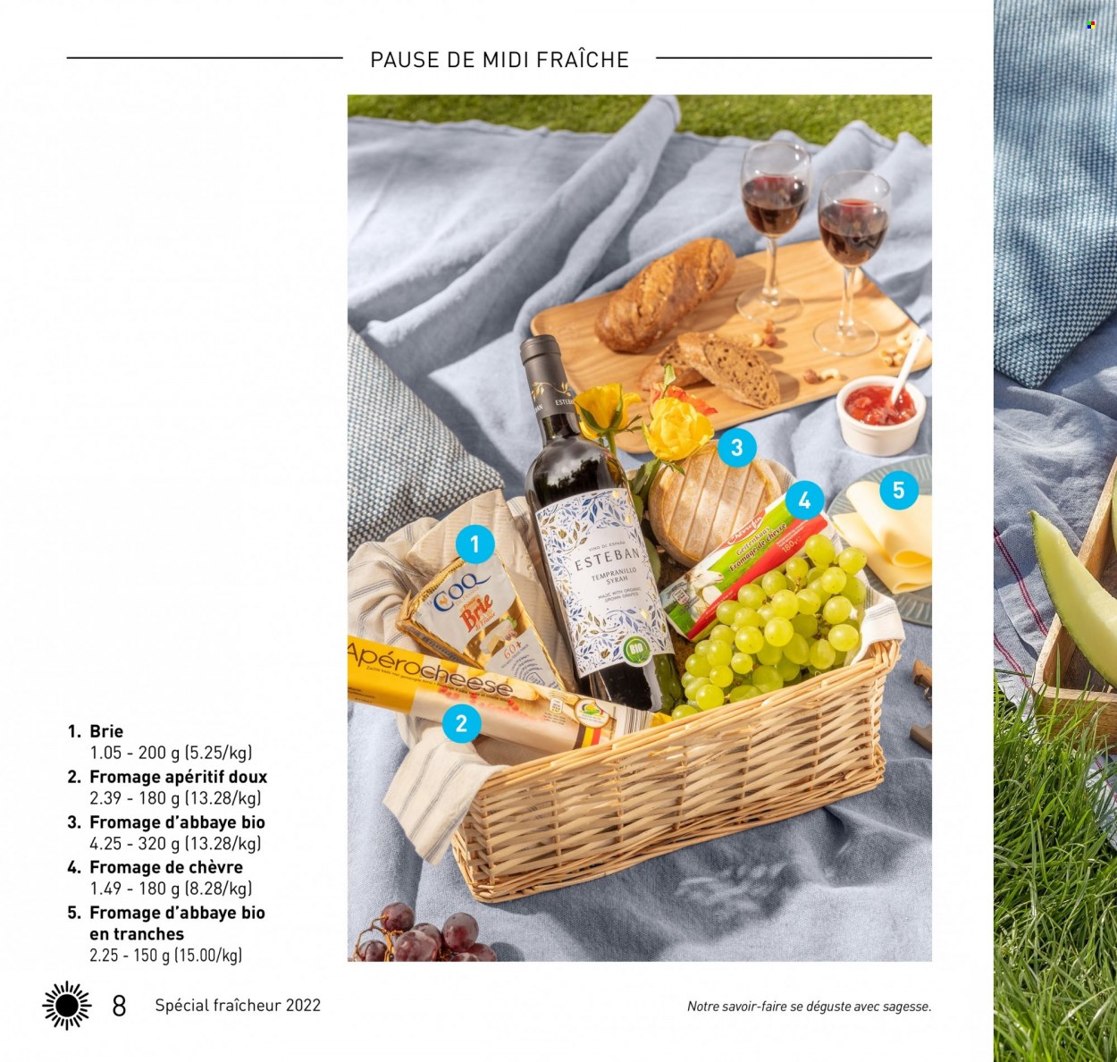 thumbnail - ALDI-aanbieding -  producten in de aanbieding - Le Coq, kaas, Chèvre, Brie. Pagina 8.