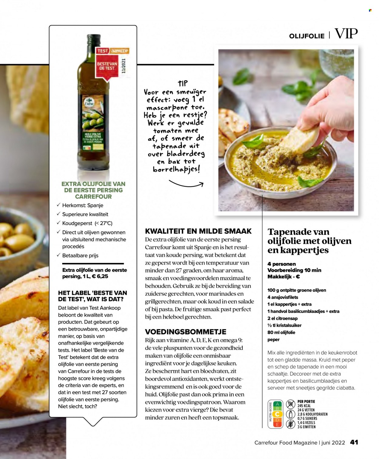 thumbnail - Catalogue Carrefour - 24/05/2022 - 29/06/2022 - Produits soldés - salade, ciabatta, tapenade, magazine, mascarpone. Page 41.