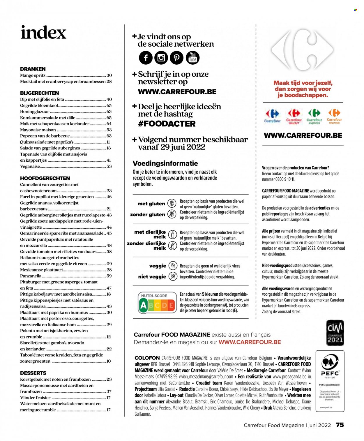 thumbnail - Catalogue Carrefour - 24/05/2022 - 29/06/2022 - Produits soldés - salade, courgette, ananas, fraisier, rillettes, ratatouille, féta, fromage, mozzarella, popcorn, tapenade, Spritz, magazine, maison, barbecue, polenta, pesto. Page 75.