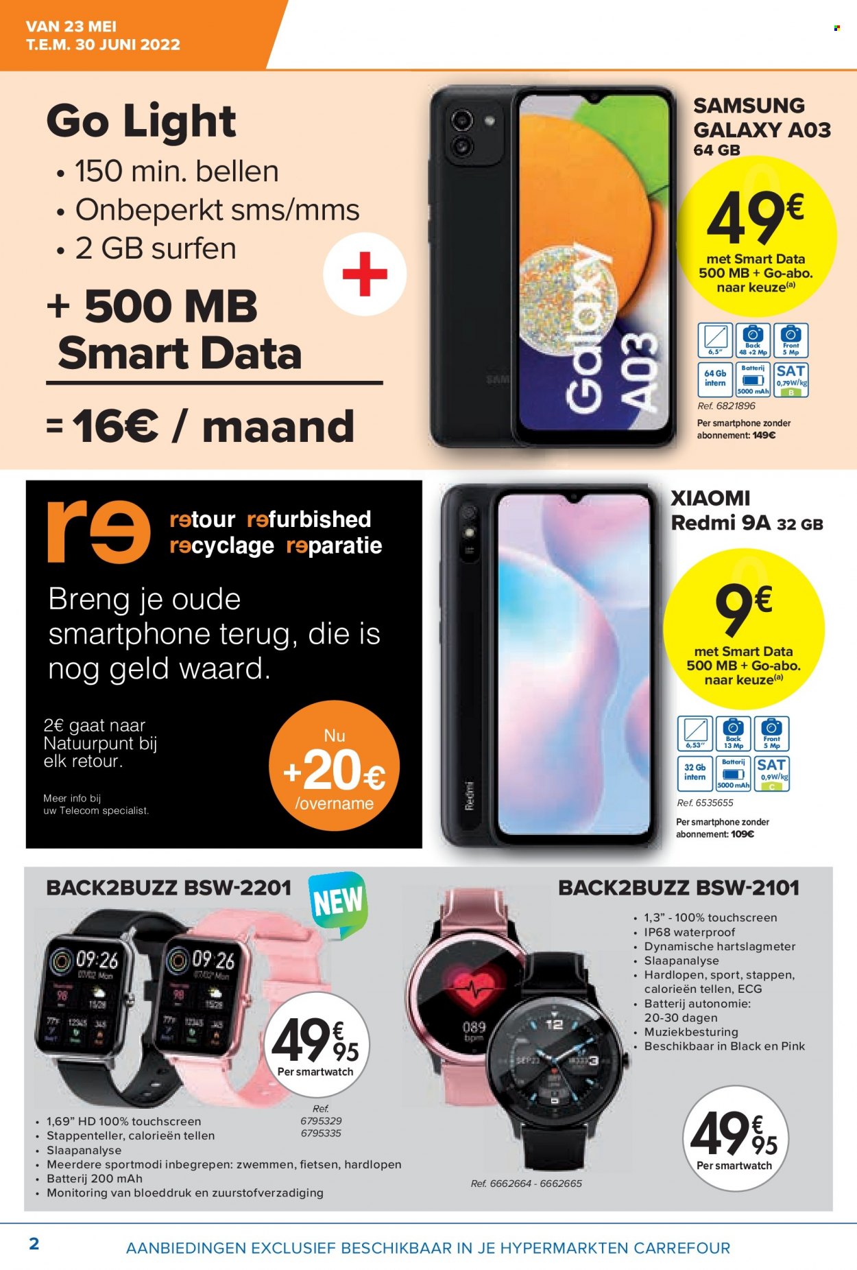 thumbnail - Carrefour hypermarkt-aanbieding - 23/05/2022 - 30/06/2022 -  producten in de aanbieding - Samsung, smartphone. Pagina 2.
