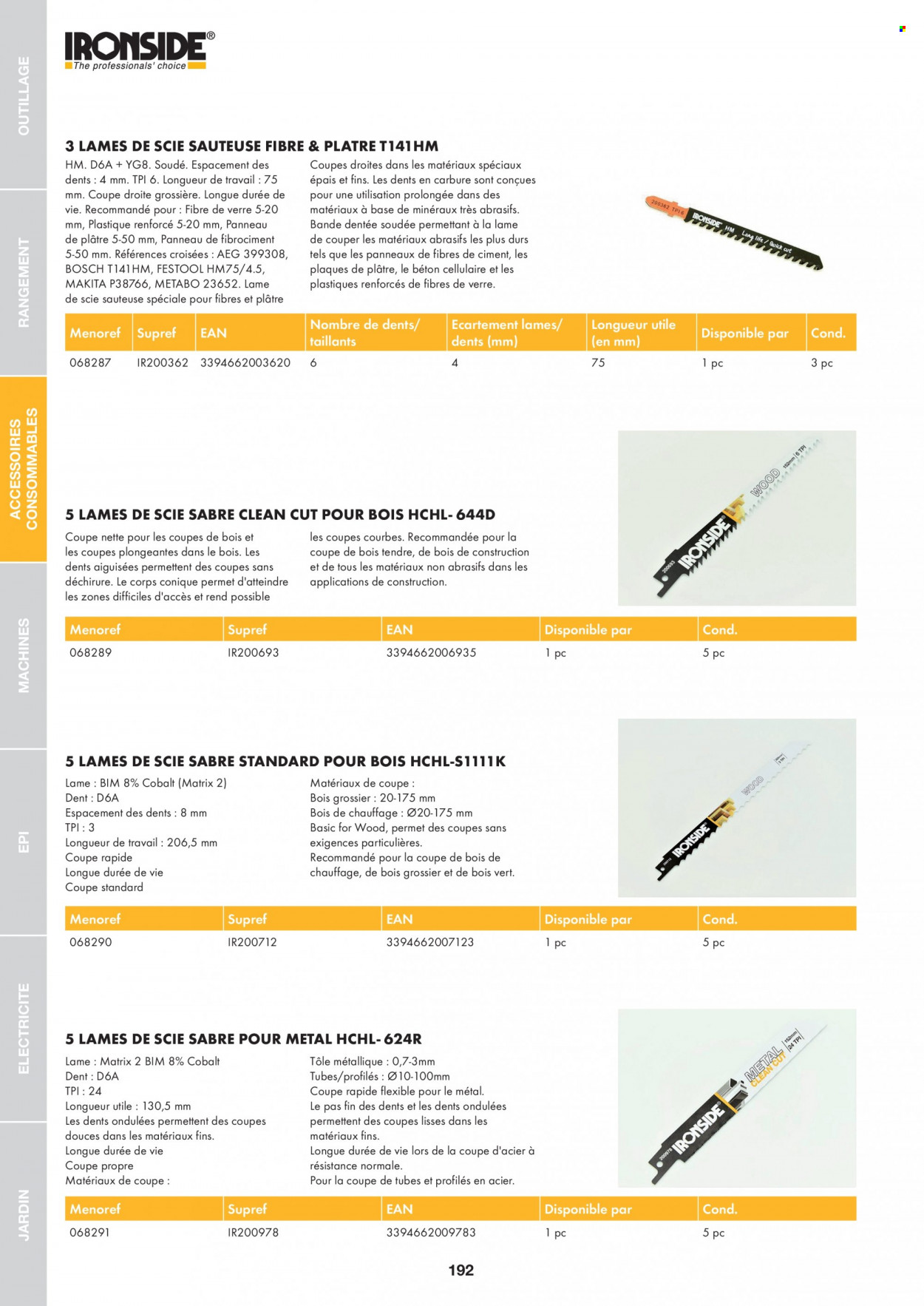 thumbnail - Catalogue HandyHome - 01/01/2022 - 31/12/2022 - Produits soldés - Bosch, bois de construction, scie sabre. Page 192.