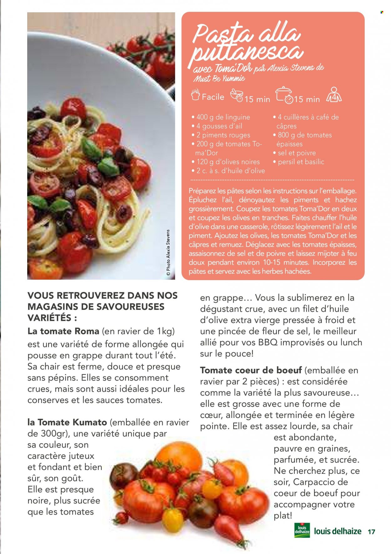 thumbnail - Catalogue Louis Delhaize - Produits soldés - salade, piment, jambon de parme, salade de pâtes, olives noires, thé, persil. Page 17.