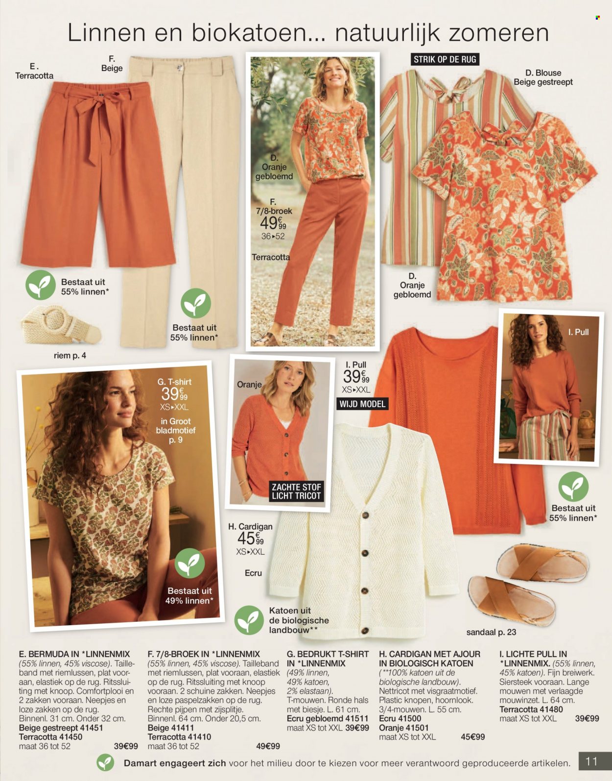 thumbnail - Damart-aanbieding -  producten in de aanbieding - broek, jurk, mouwloze jurk, rok, blouse, shirt, t-shirt, riem. Pagina 11.