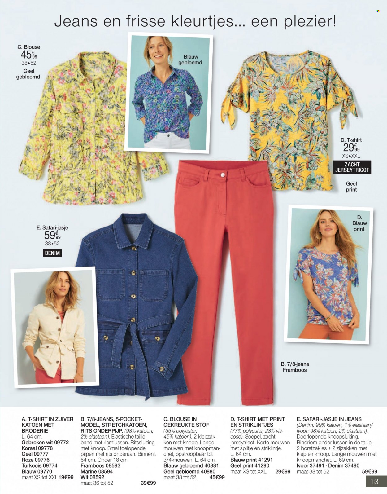 thumbnail - Damart-aanbieding -  producten in de aanbieding - jeans, blouse, shirt, t-shirt. Pagina 13.