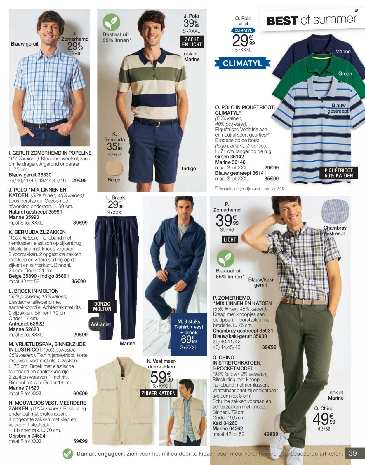 thumbnail - Damart-aanbieding -  producten in de aanbieding - short, broek, shirt, t-shirt, vest, pyjama. Pagina 39.
