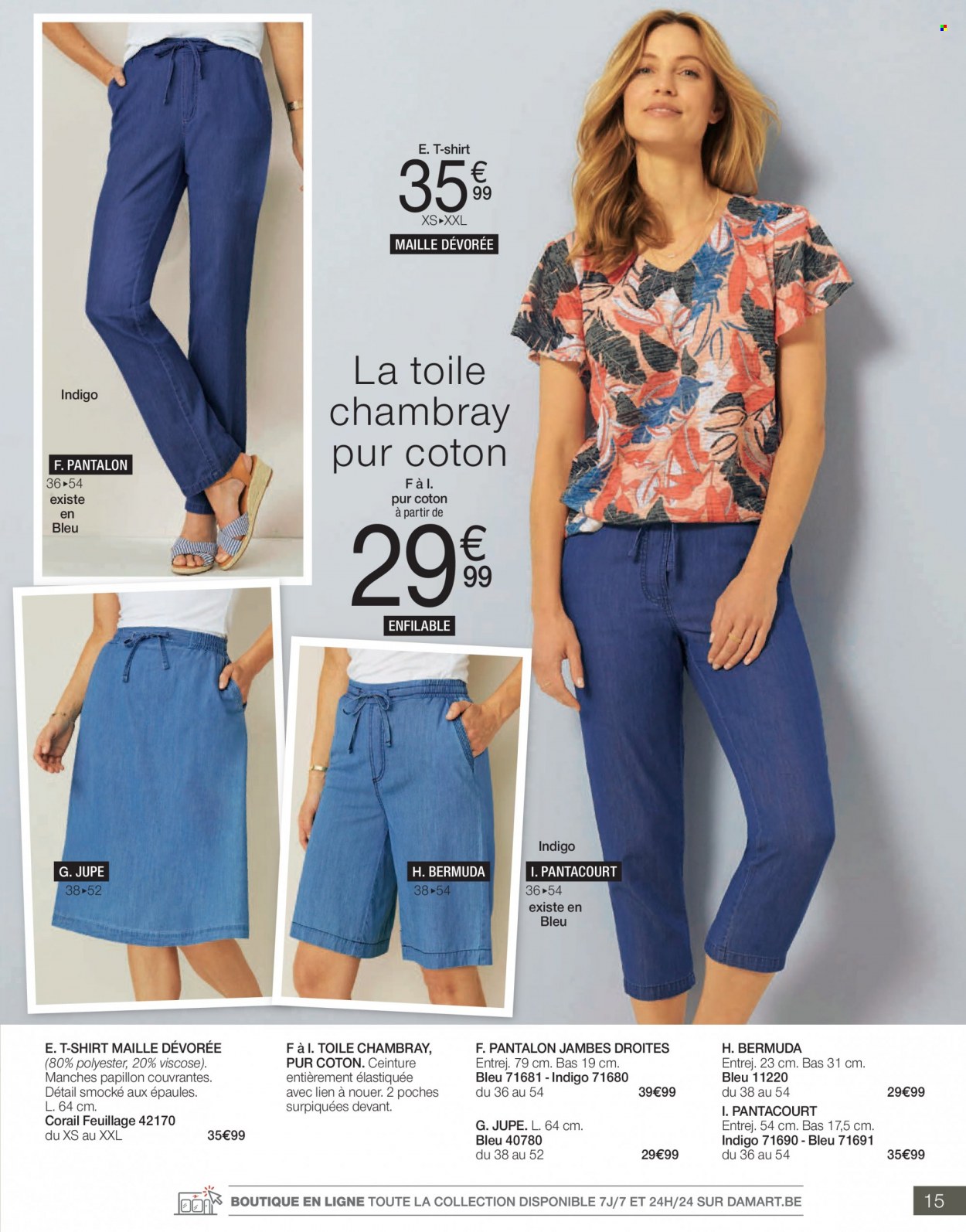 thumbnail - Damart-aanbieding -  producten in de aanbieding - Esprit, pantalon, shirt, t-shirt. Pagina 15.