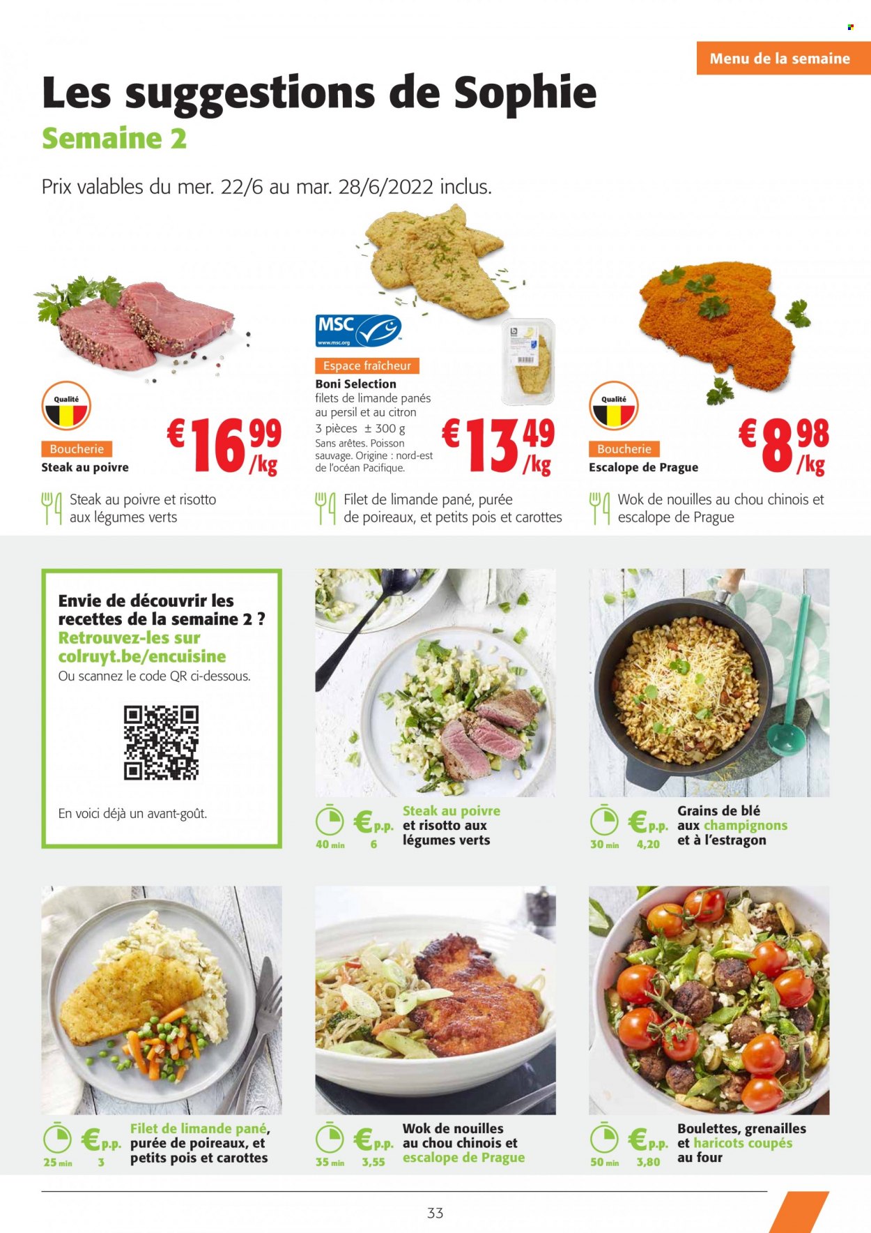 thumbnail - Colruyt-aanbieding - 15/06/2022 - 28/06/2022 -  producten in de aanbieding - champignons, steak, risotto, Persil. Pagina 4.