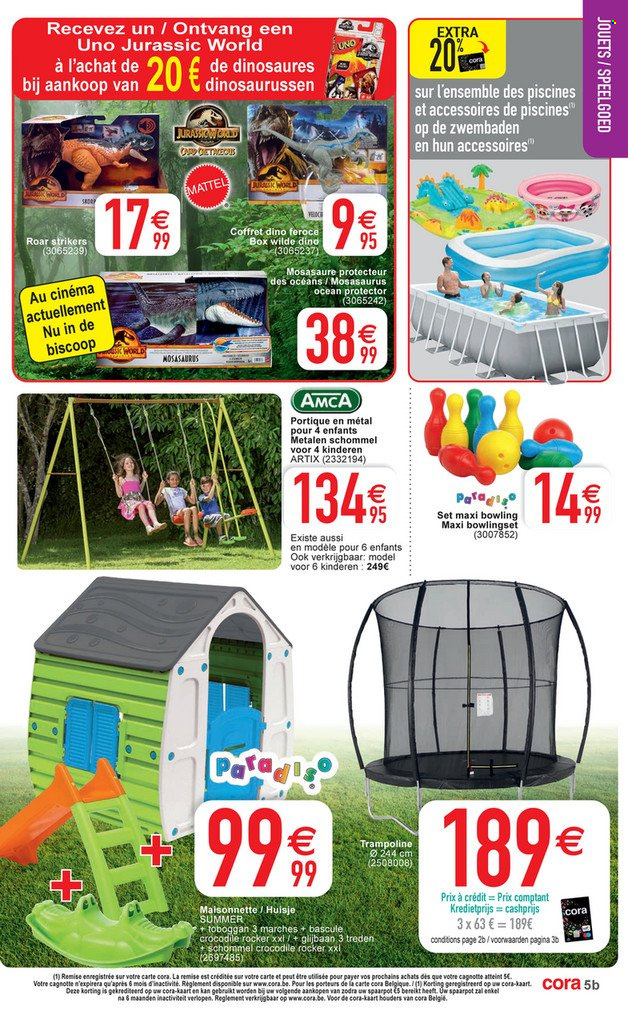 thumbnail - Cora-aanbieding - 21/06/2022 - 04/07/2022 -  producten in de aanbieding - speelgoed, trampoline. Pagina 5.