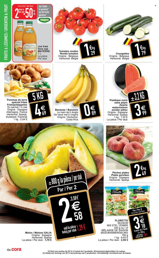 thumbnail - Cora-aanbieding - 21/06/2022 - 27/06/2022 -  producten in de aanbieding - meloen, watermeloen, galia meloen, frites, Frankrijk, Gamma. Pagina 4.