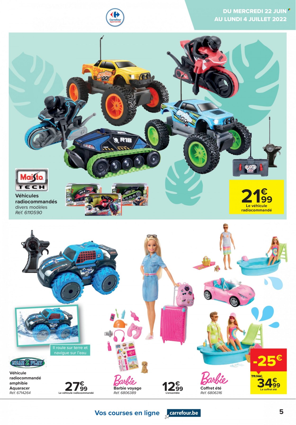thumbnail - Catalogue Carrefour hypermarkt - 22/06/2022 - 04/07/2022 - Produits soldés - donut, Barbie. Page 5.