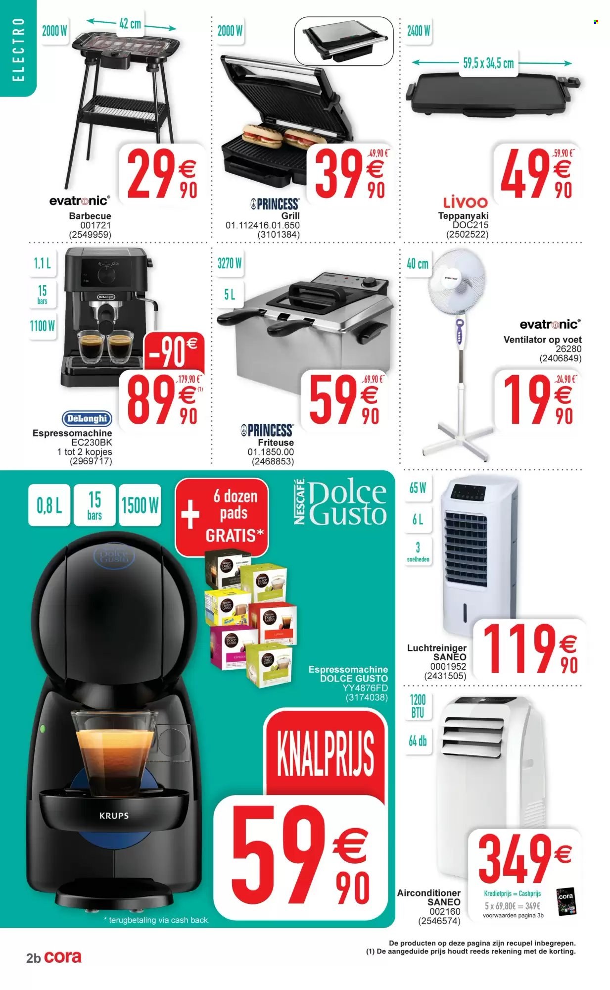 thumbnail - Catalogue Cora - 28/06/2022 - 11/07/2022 - Produits soldés - DeLonghi, Krups, friteuse, barbecue, grill. Page 2.