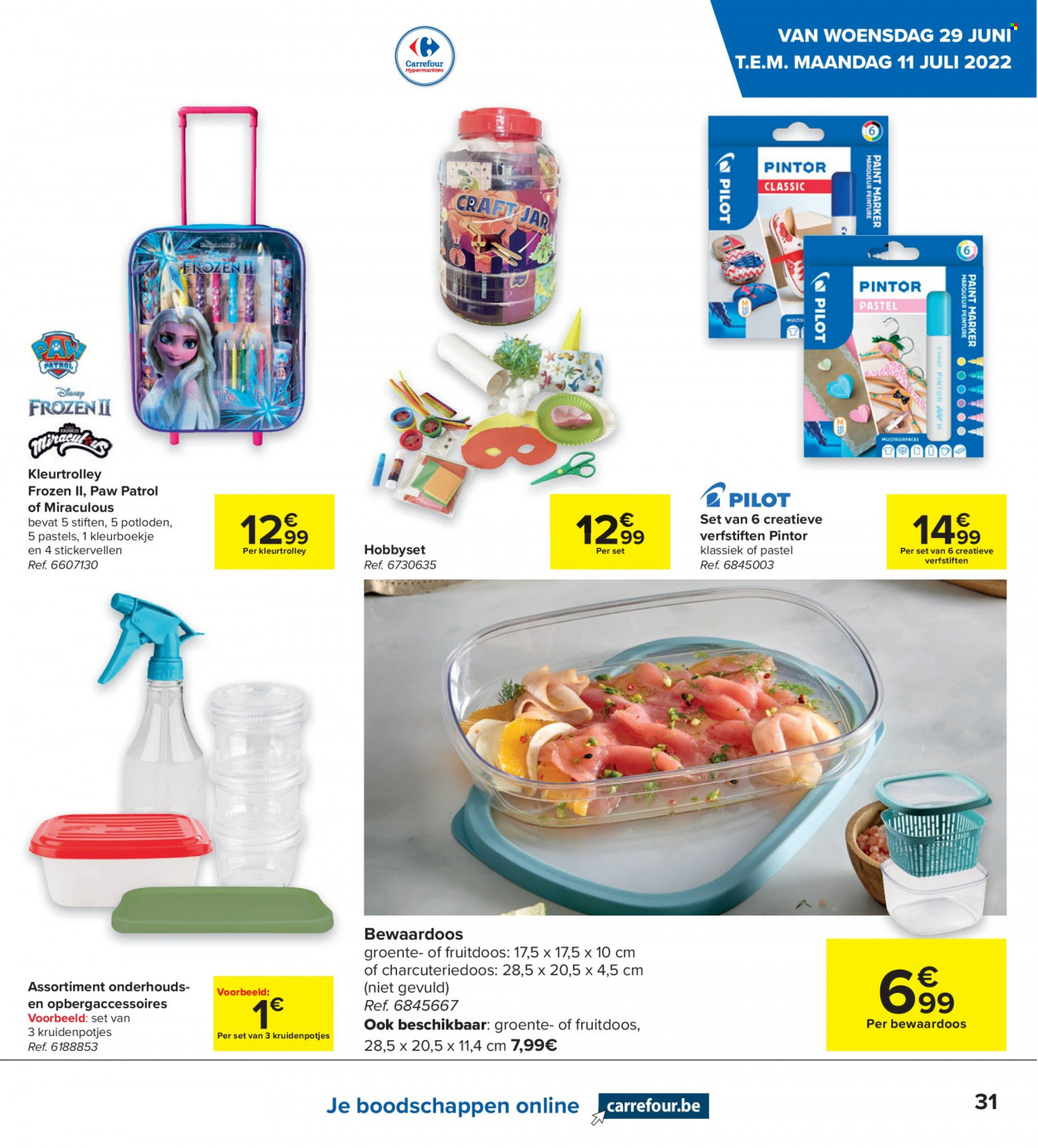 thumbnail - Carrefour hypermarkt-aanbieding - 29/06/2022 - 11/07/2022 -  producten in de aanbieding - Disney, Paw Patrol, Frozen. Pagina 11.