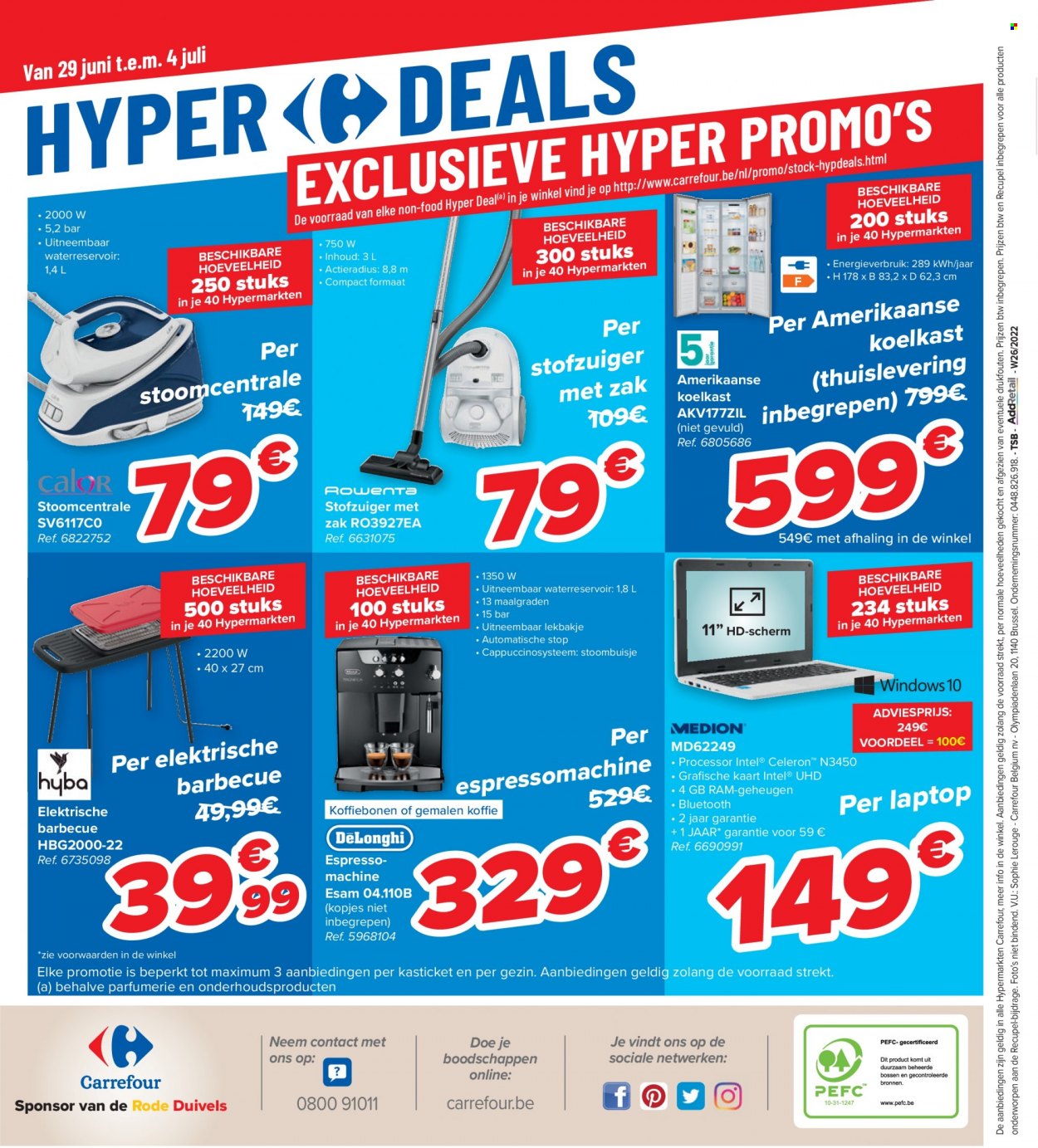 thumbnail - Catalogue Carrefour hypermarkt - 29/06/2022 - 11/07/2022 - Produits soldés - Amer, laptop, barbecue. Page 20.