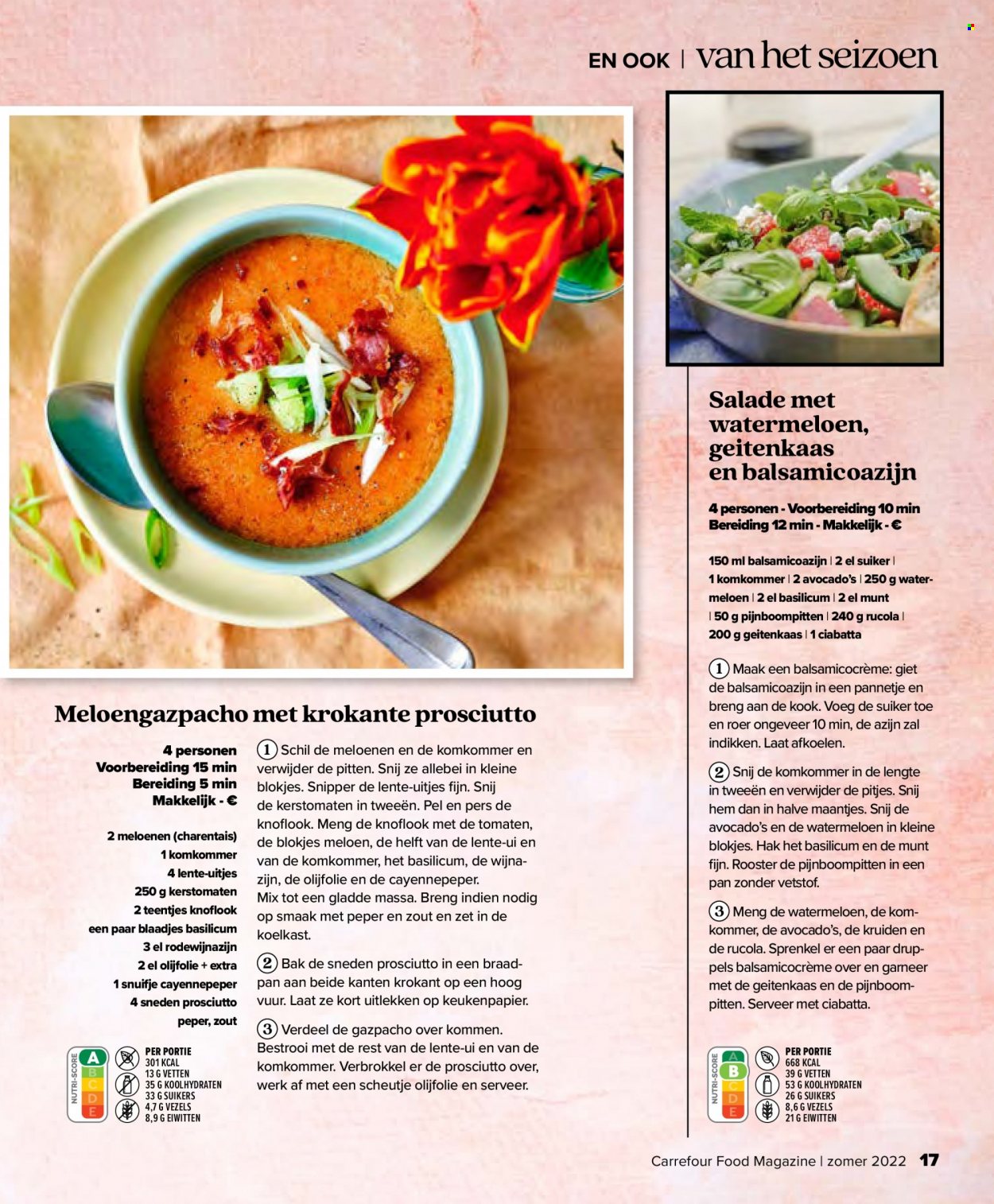 thumbnail - Catalogue Carrefour - 29/06/2022 - 17/08/2022 - Produits soldés - salade, ciabatta, gazpacho, prosciutto, magazine. Page 17.