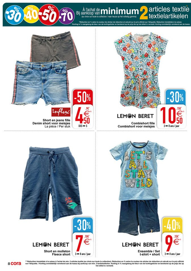 thumbnail - Catalogue Cora - 28/06/2022 - 04/07/2022 - Produits soldés - shorts, jeans, t-shirt. Page 8.