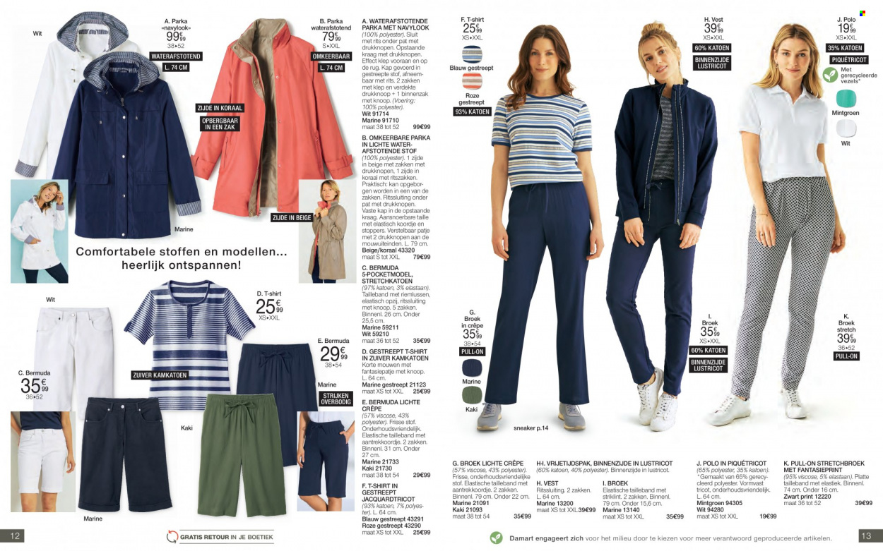 thumbnail - Damart-aanbieding -  producten in de aanbieding - stretchbroek, broek, vest. Pagina 7.