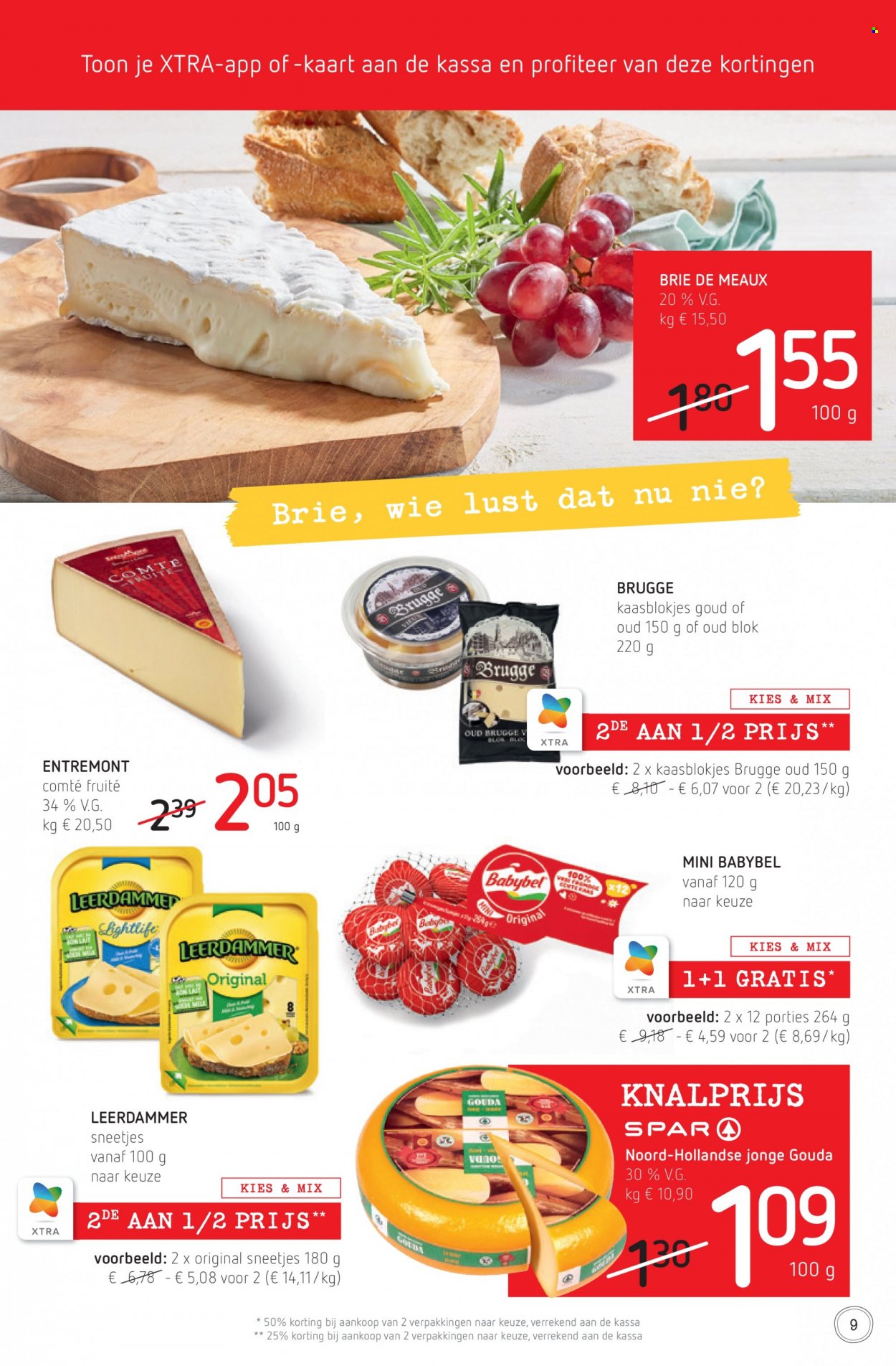 thumbnail - Catalogue SPAR - 16/06/2022 - 29/06/2022 - Produits soldés - Brie, Babybel, Comté, fromage. Page 9.
