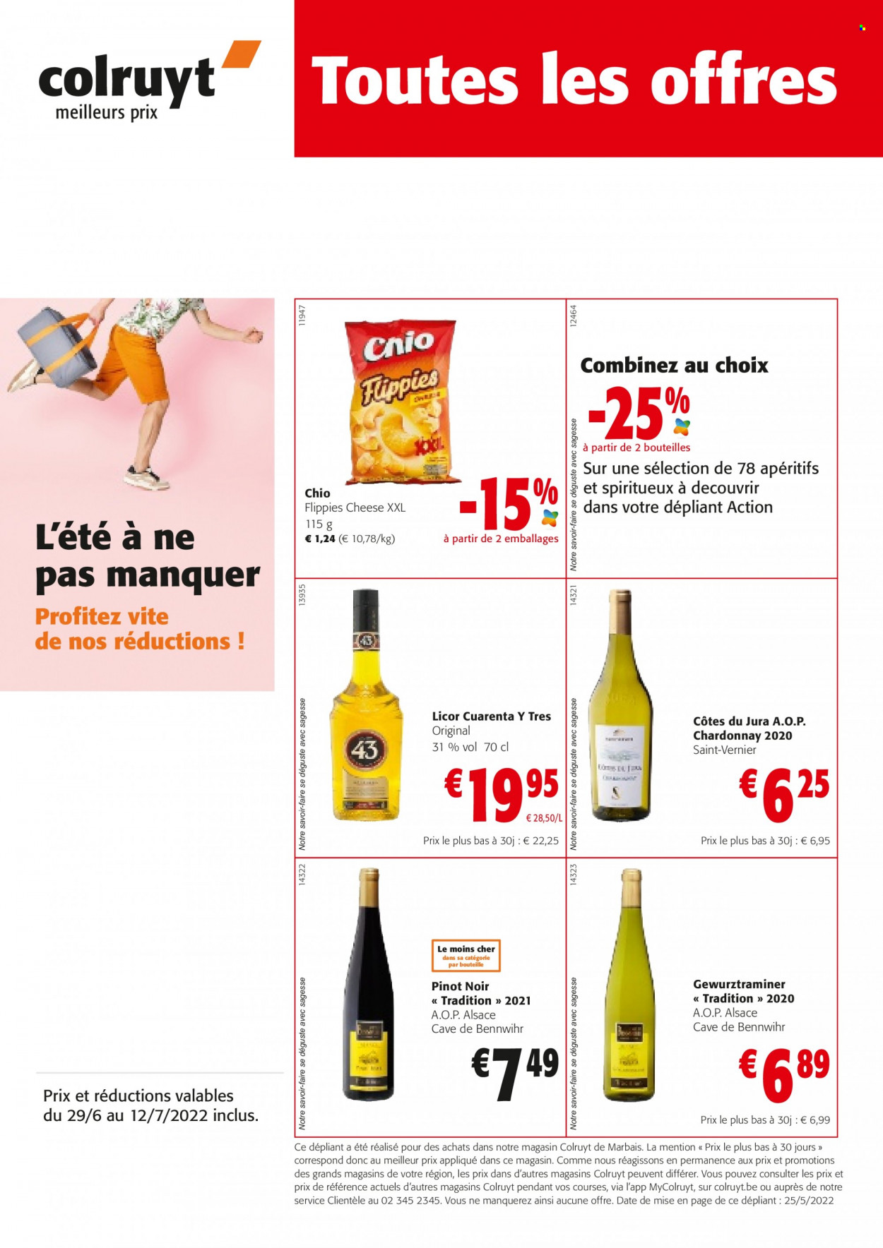 thumbnail - Colruyt-aanbieding - 29/06/2022 - 12/07/2022 -  producten in de aanbieding - Chardonnay, Pinot Noir. Pagina 1.