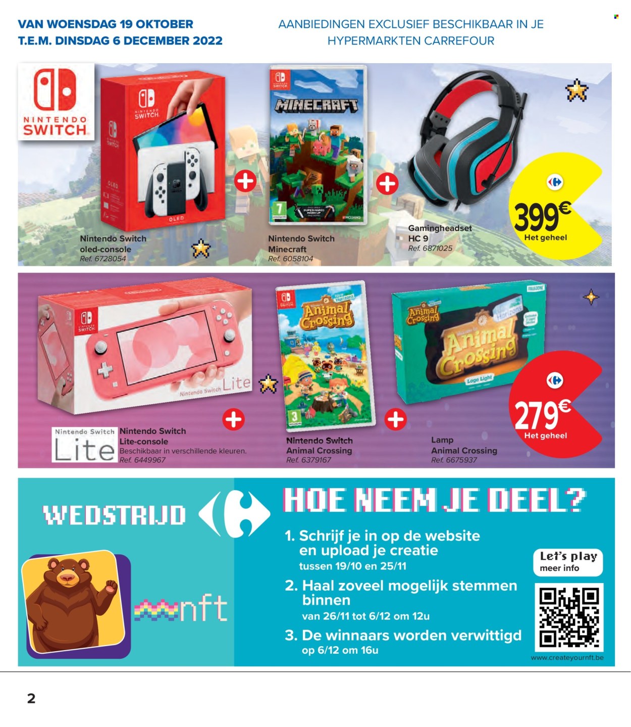 thumbnail - Carrefour hypermarkt-aanbieding - 19/10/2022 - 06/12/2022 -  producten in de aanbieding - switch, Nintendo Switch, lamp. Pagina 2.