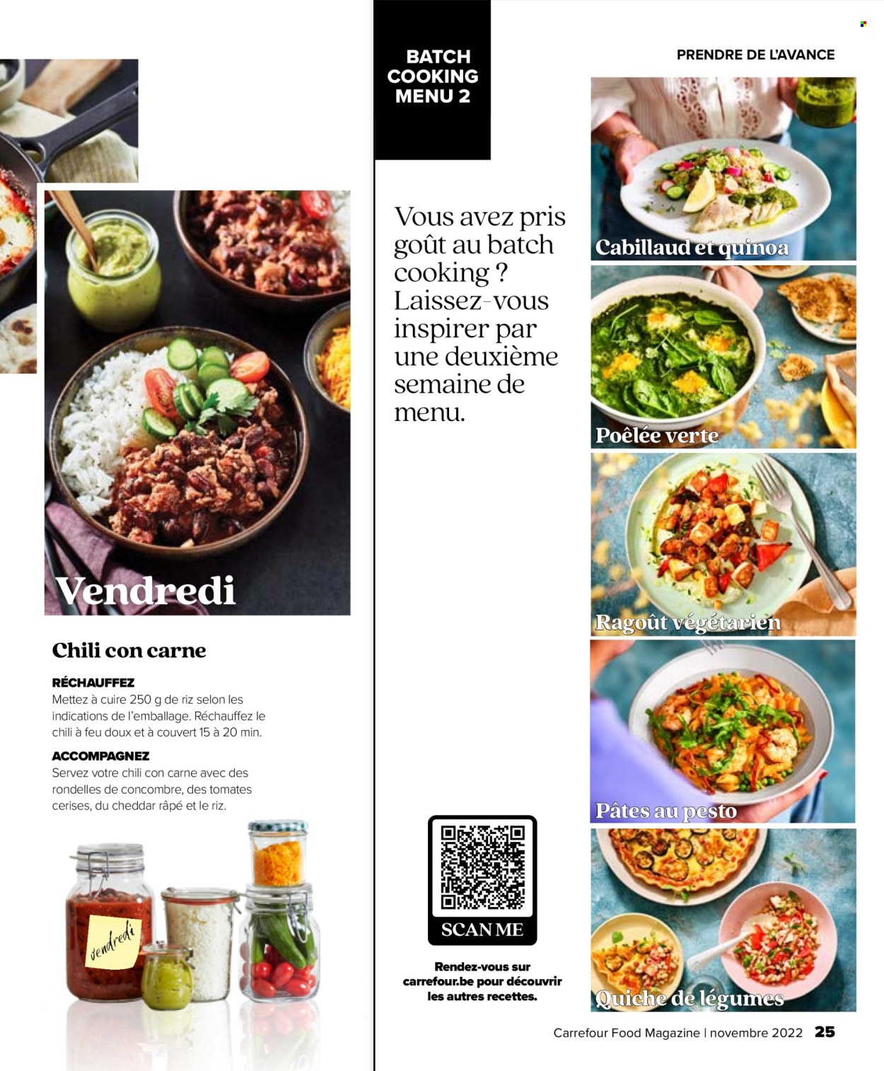 thumbnail - Carrefour-aanbieding - 25/10/2022 - 30/11/2022 -  producten in de aanbieding - Cheddar, kaas, quinoa, pesto. Pagina 25.