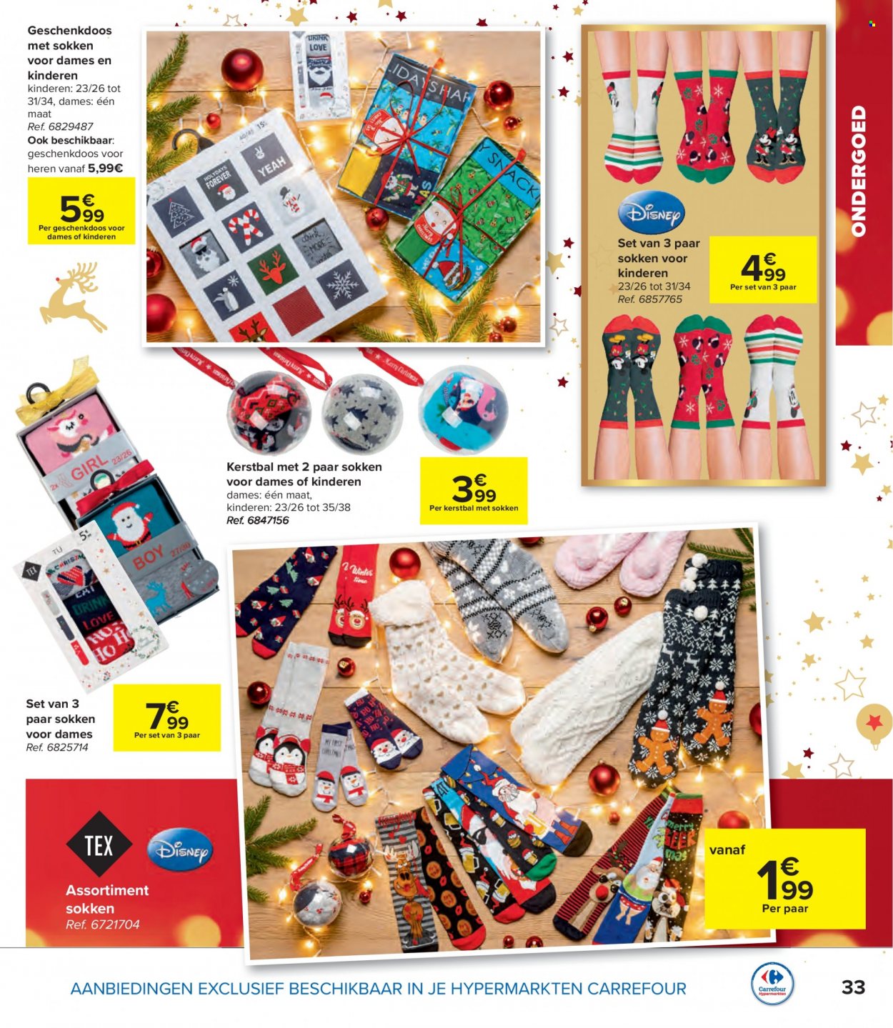 thumbnail - Carrefour hypermarkt-aanbieding - 16/11/2022 - 31/12/2022 -  producten in de aanbieding - Disney, Forever, ondergoed. Pagina 33.