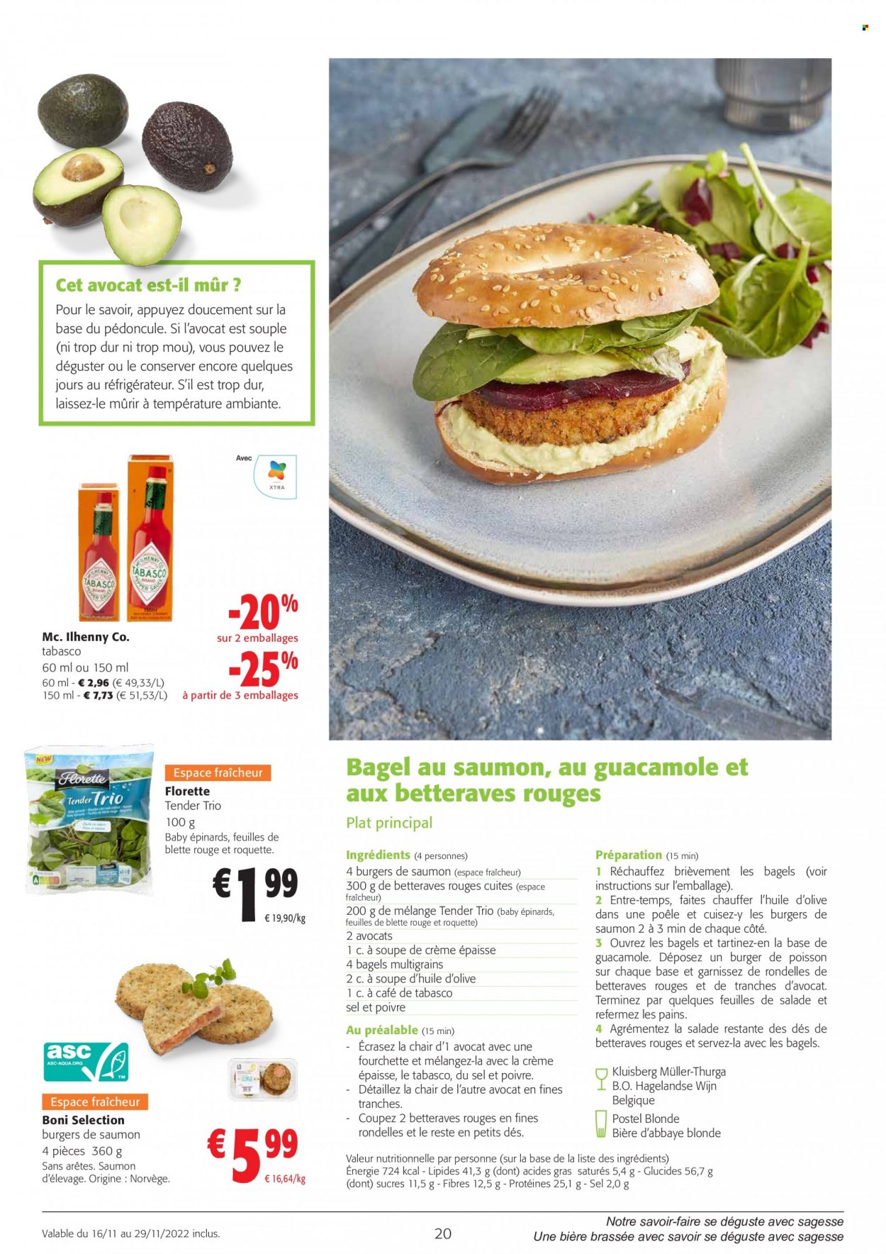 thumbnail - Colruyt-aanbieding - 16/11/2022 - 29/11/2022 -  producten in de aanbieding - bagels, crème, tabasco, wijn. Pagina 3.