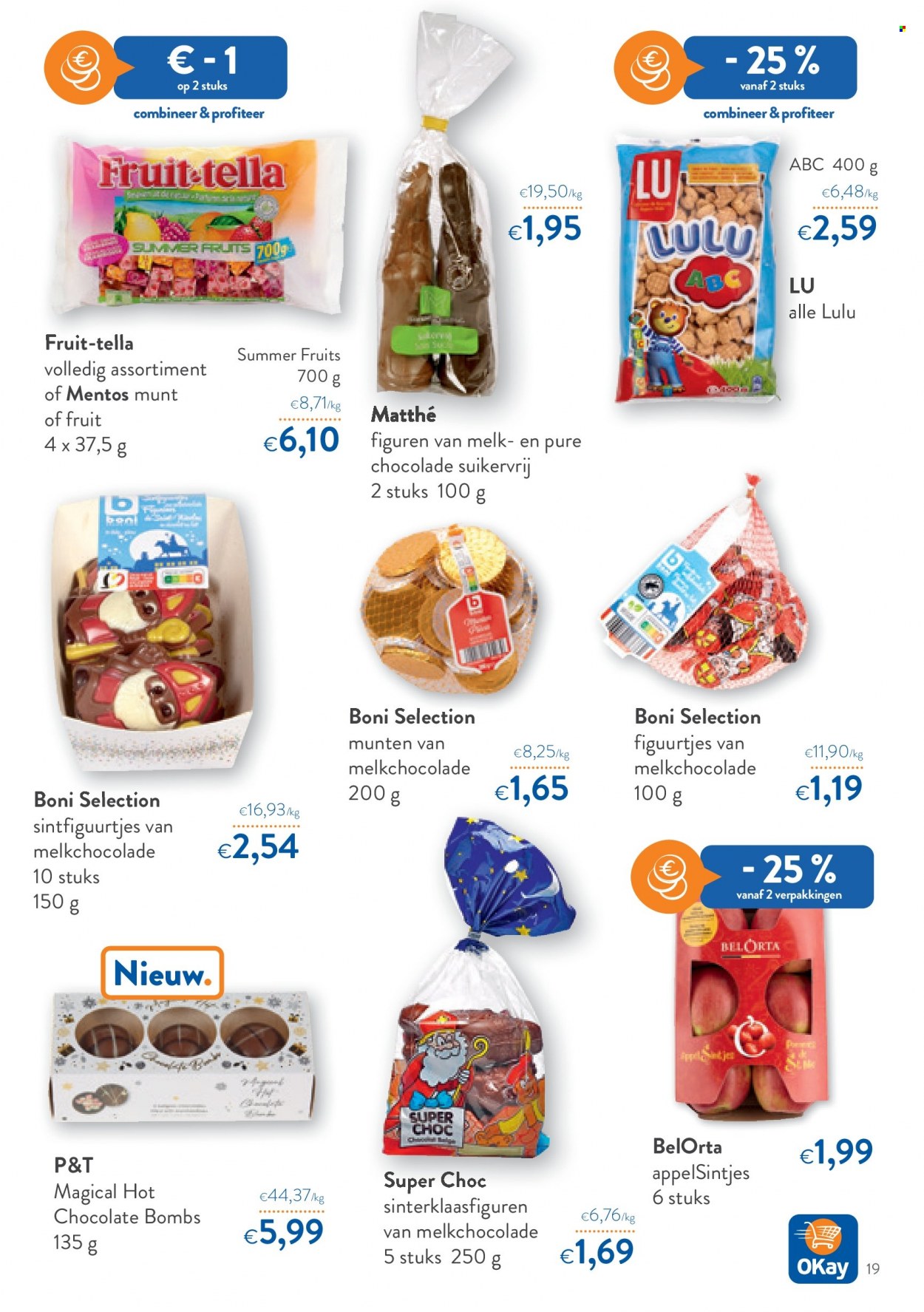 thumbnail - OKay-aanbieding - 16/11/2022 - 29/11/2022 -  producten in de aanbieding - melk, chocolade, melkchocolade, pure chocolade, munt. Pagina 19.