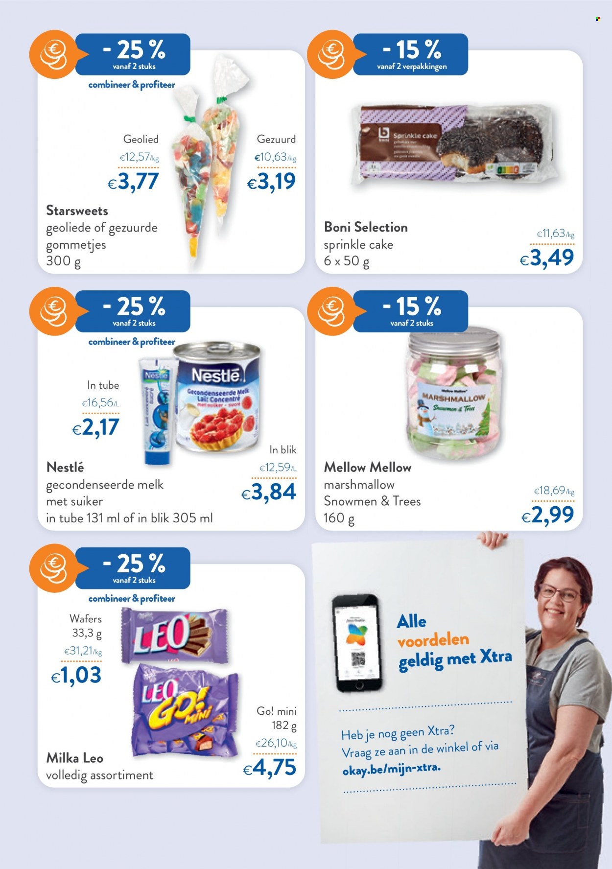 thumbnail - OKay-aanbieding - 16/11/2022 - 29/11/2022 -  producten in de aanbieding - Milka, melk, gecondenseerde melk, Nestlé. Pagina 23.