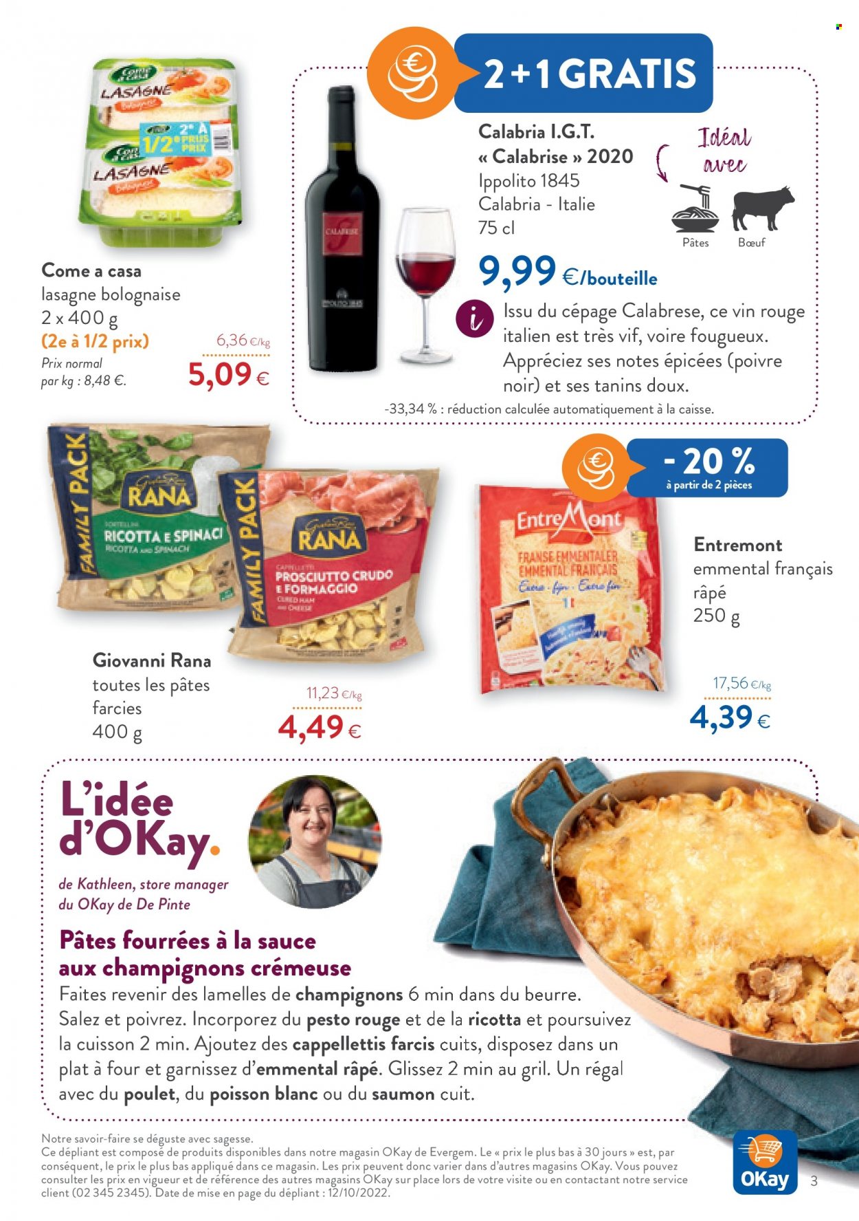 thumbnail - OKay-aanbieding - 16/11/2022 - 29/11/2022 -  producten in de aanbieding - champignons, lasagne, ricotta, Emmental, pesto. Pagina 3.