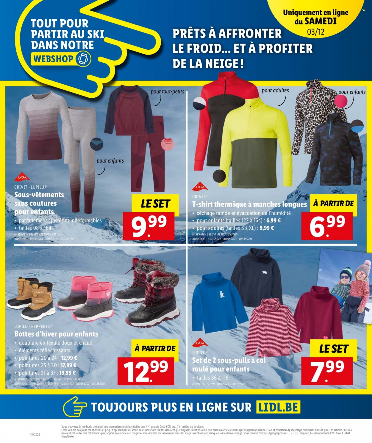 thumbnail - Catalogue Lidl - 28/11/2022 - 03/12/2022 - Produits soldés - bottes, t-shirt, ski. Page 24.