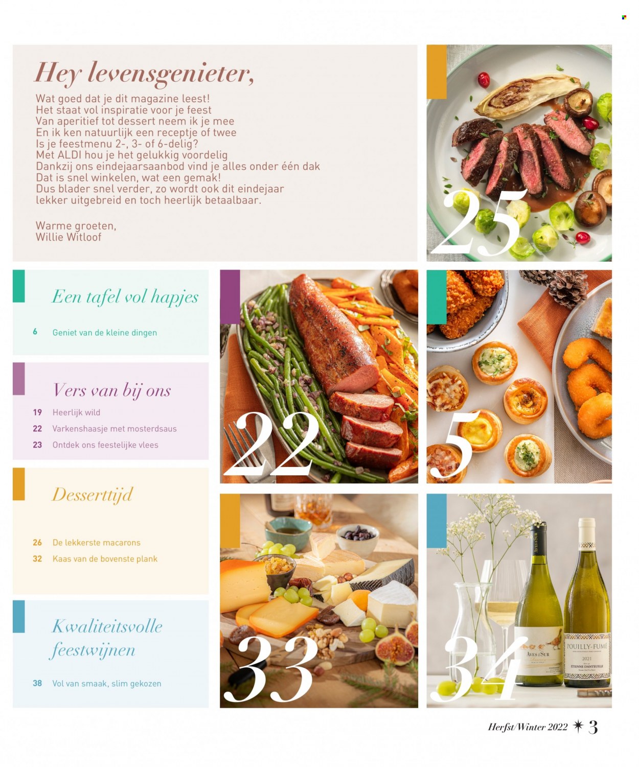thumbnail - ALDI-aanbieding -  producten in de aanbieding - macarons, kaas, tafel. Pagina 3.